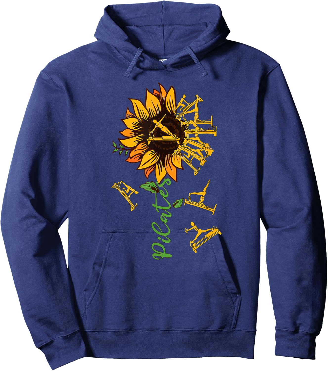 Pilates sunflower Reformer Pilates flower Hoodie - Hoodie | Navy