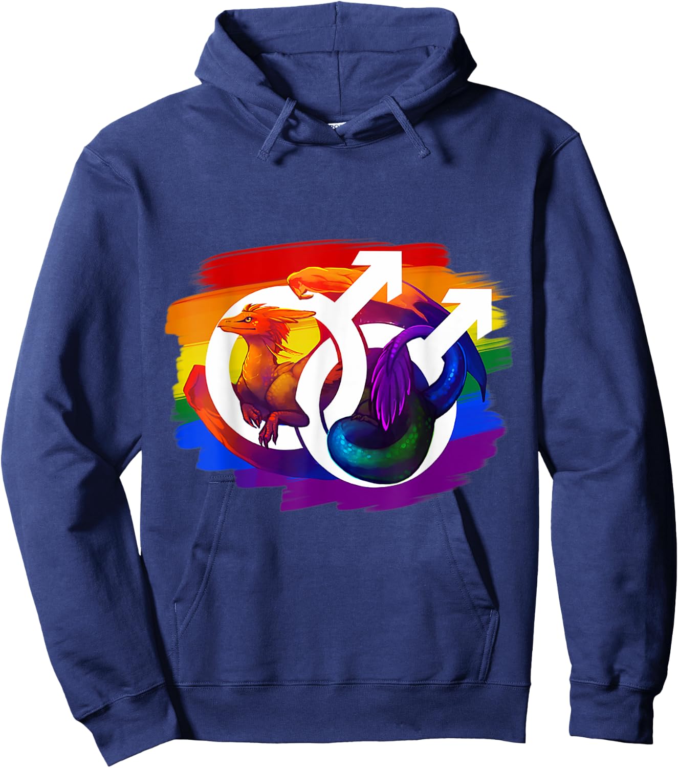 Dragon Gay Symbol Hoodie - Hoodie | Navy