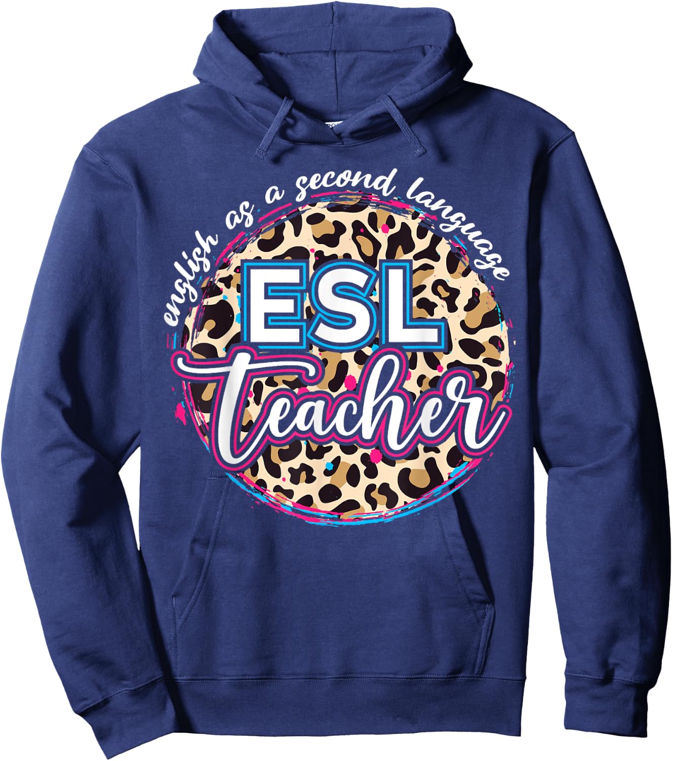 ESL Teacher English as a Second Language Hoodie - Hoodie | Navy