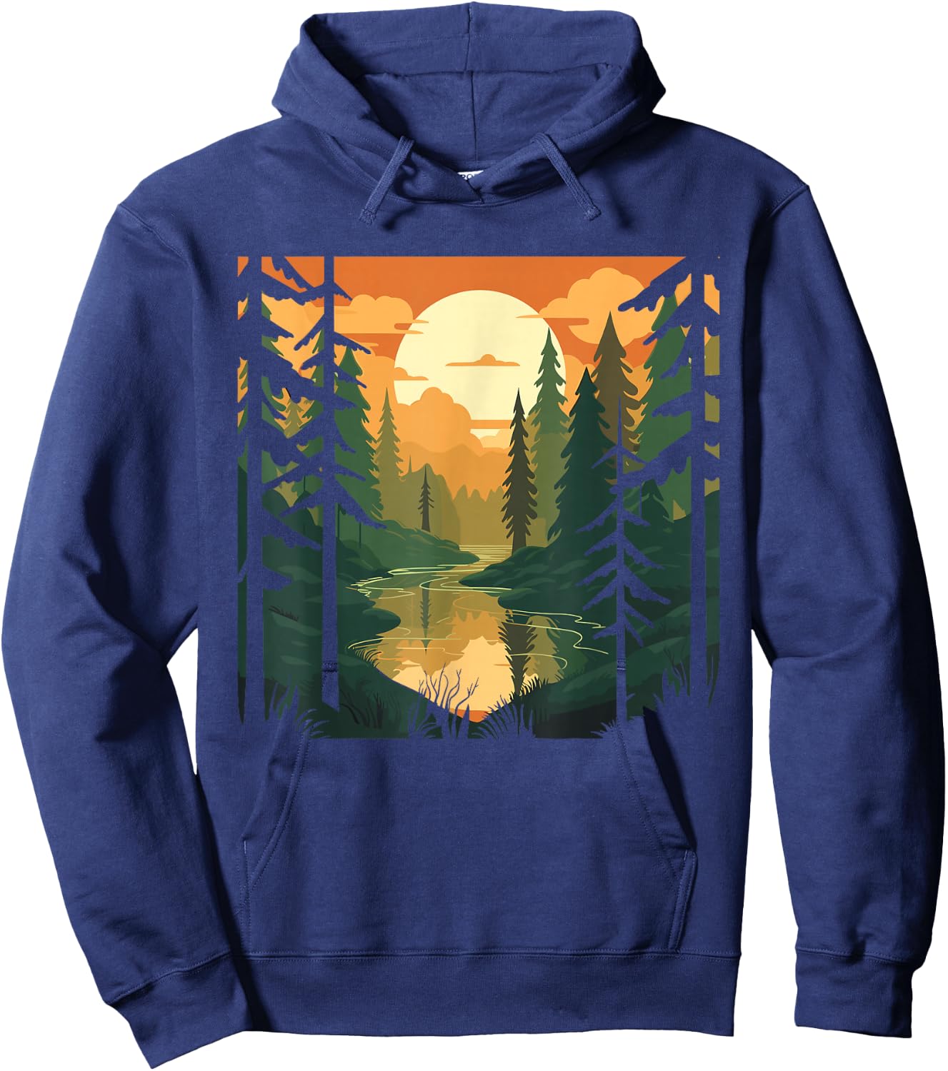 Forest Nature and Tree Men Hoodie - Hoodie | Navy