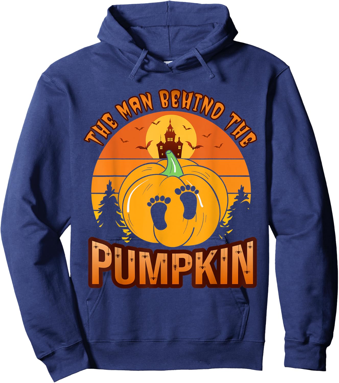 Halloween Pregnancy Expecting Pumpkin Costume Hoodie - Hoodie | Navy