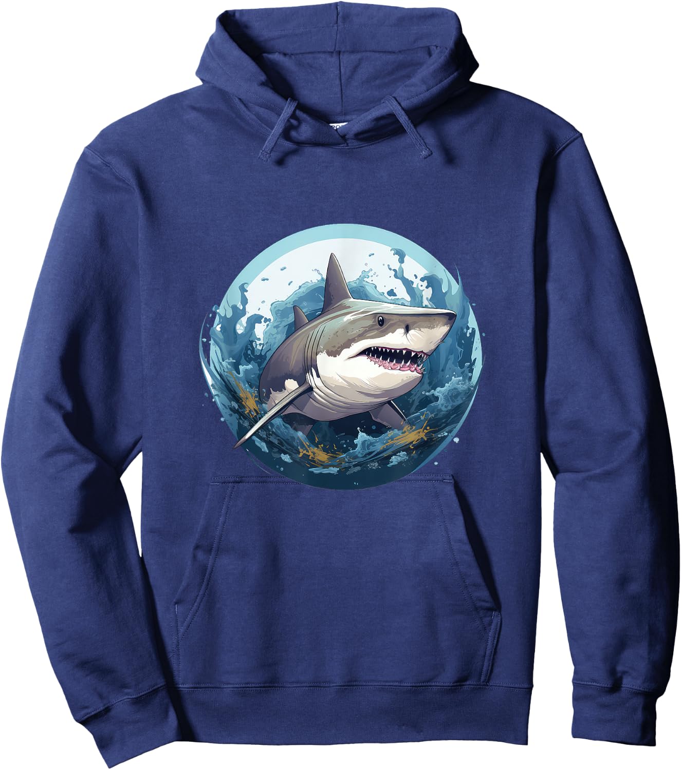 Vintage Shark Hoodie - Hoodie | Navy