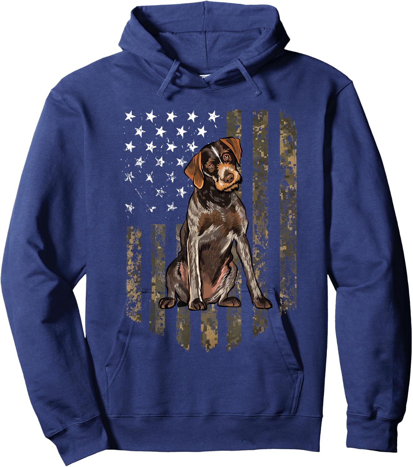 German Wire Hair Camouflage Colour Hoodie - Hoodie | Navy