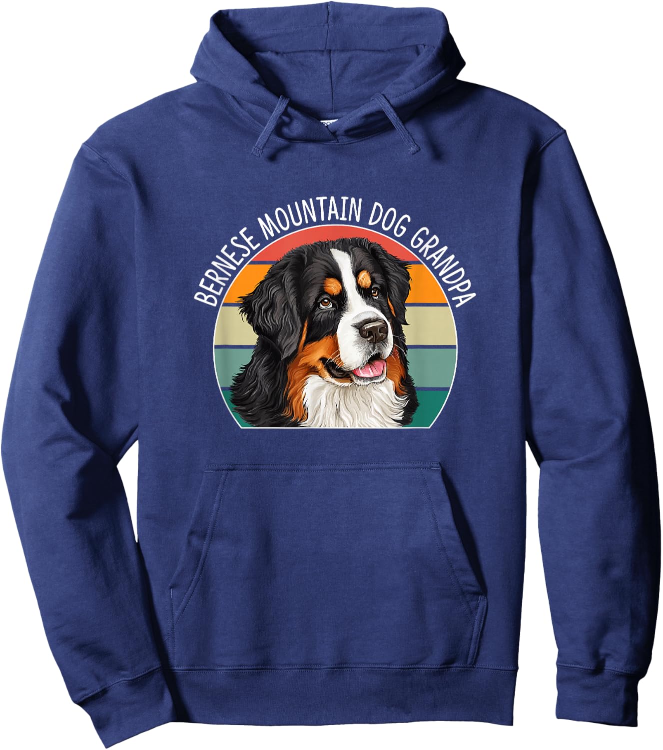 Bernese Mountain Dog Grandpa Hoodie - Hoodie | Navy