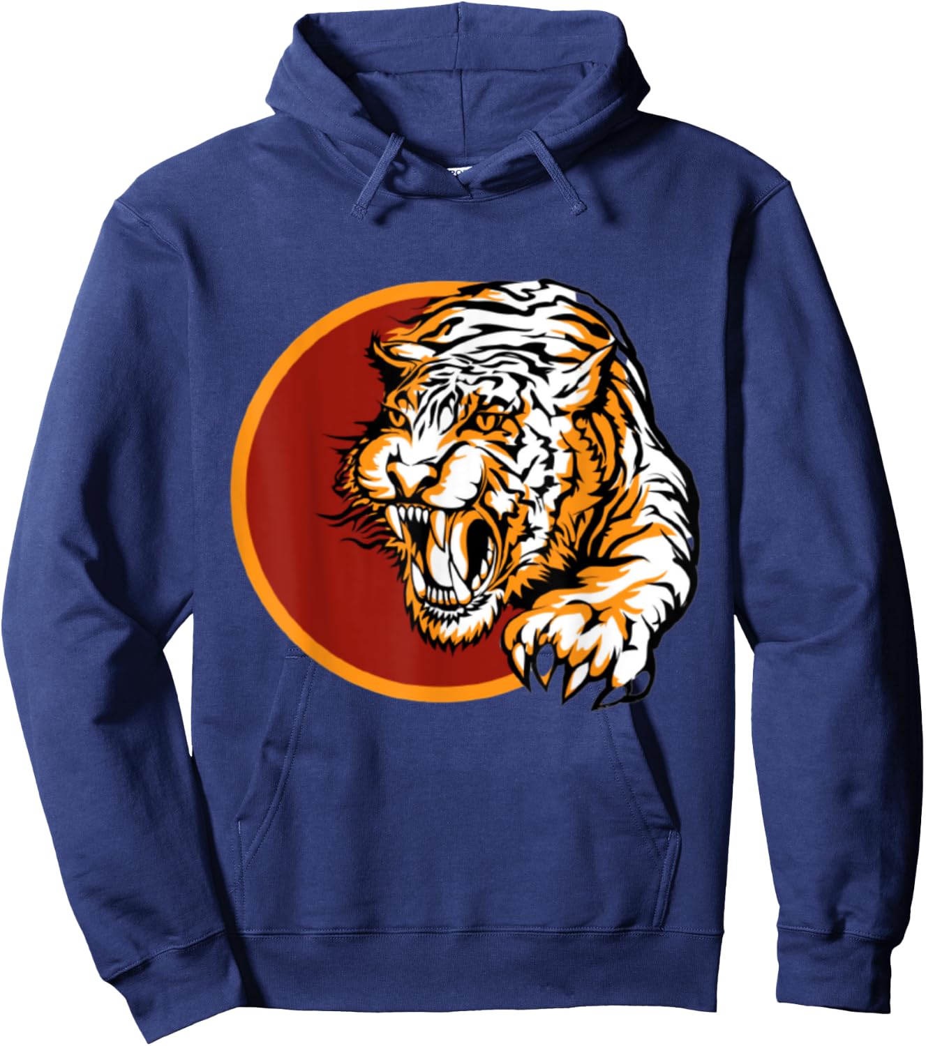 Angry Tiger Printed Premium Quality Hoodie - Hoodie | Navy