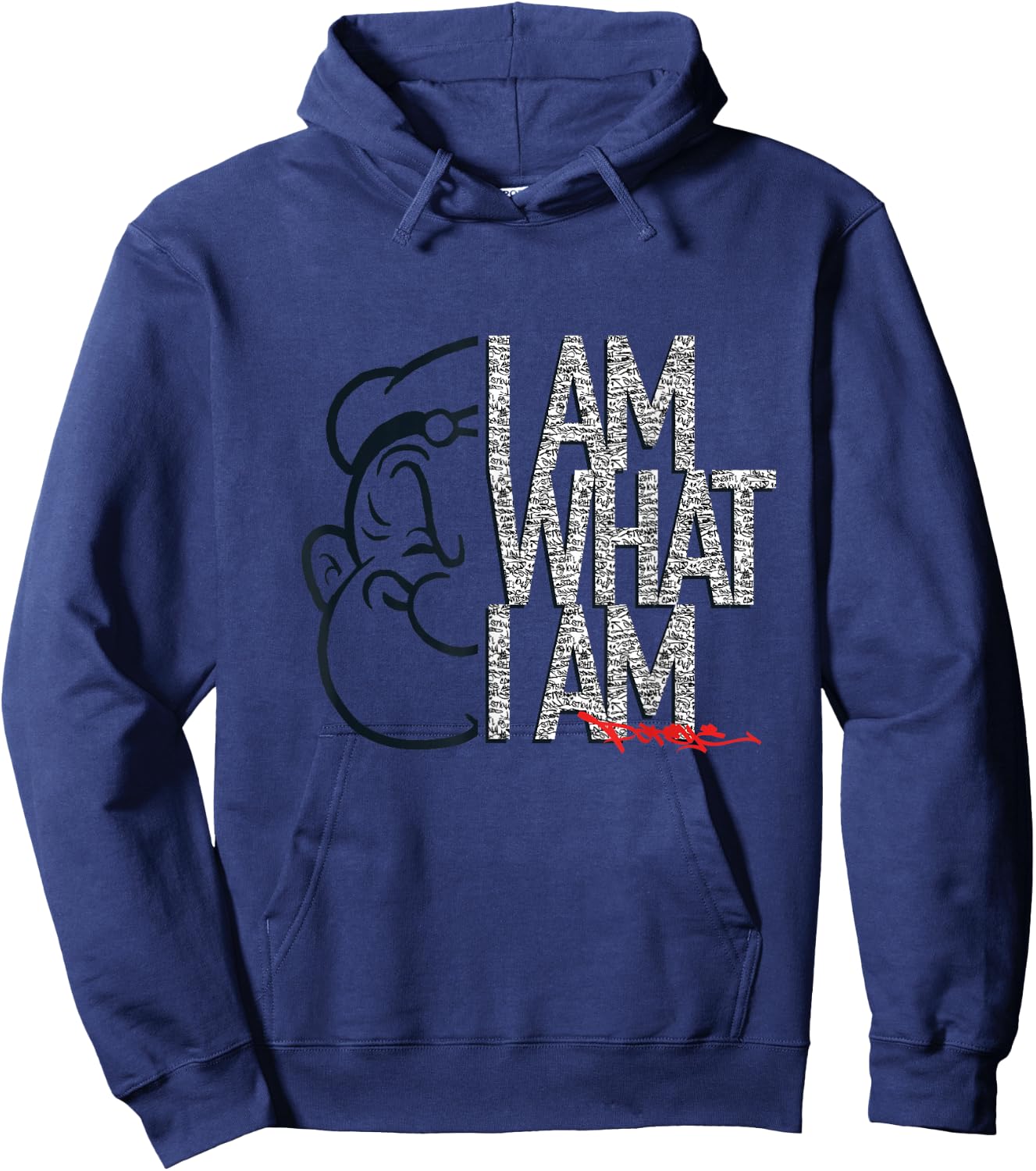 Popeye I AM What I AM Signature Phrase Hoodie - Hoodie | Navy