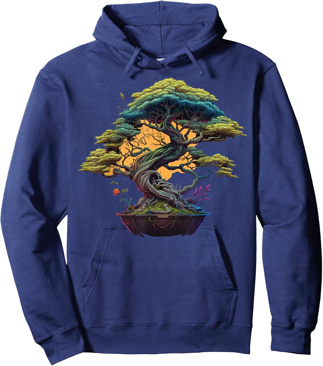 Bonkei Miniature tree on Japanese Bonsai Tree Hoodie - Hoodie | Navy