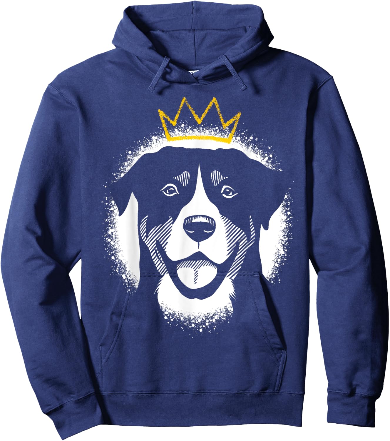 Greater Swiss Mountain Dog with Crown Hoodie - Hoodie | Navy