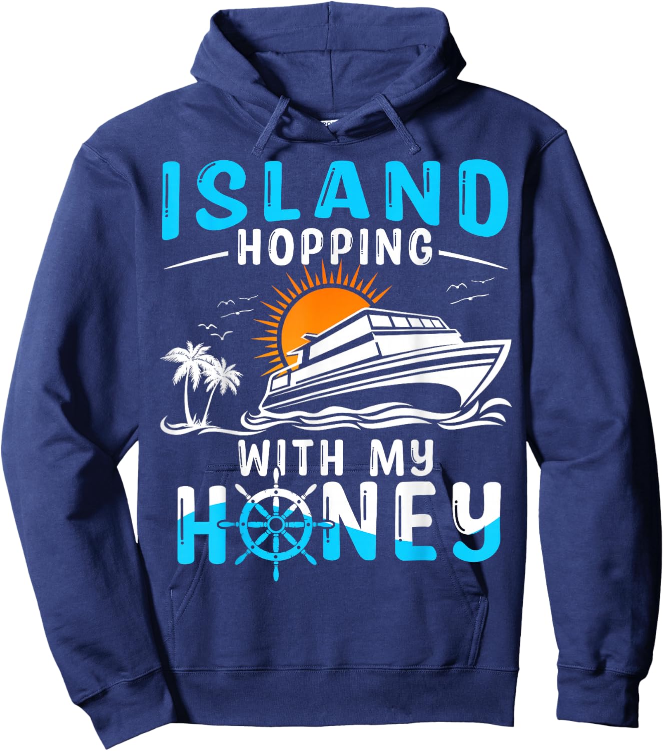 Island Hopping Couple Cruise Hoodie - Hoodie | Navy
