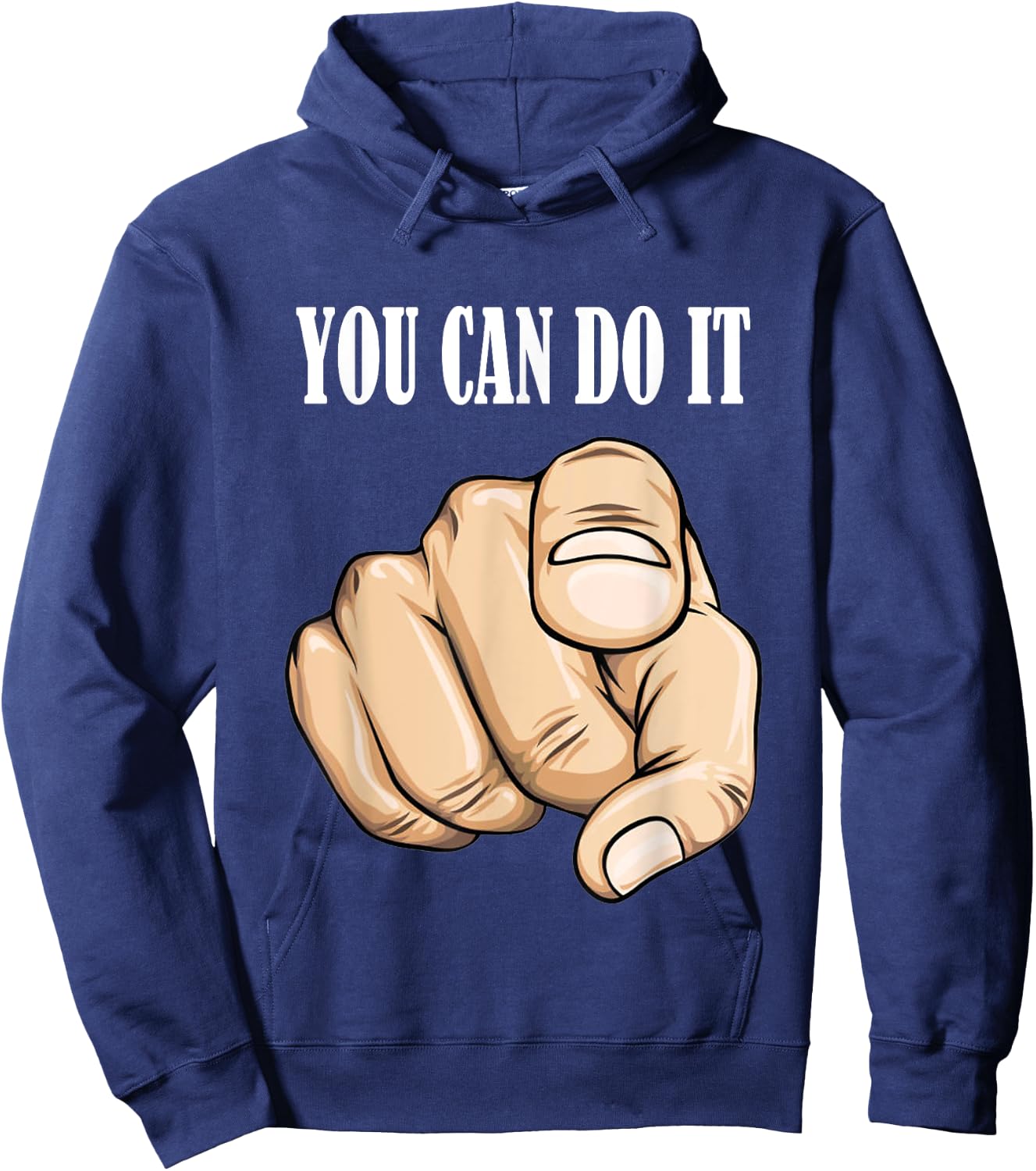 You can do it Graphic Printed Hoodie - Hoodie | Navy