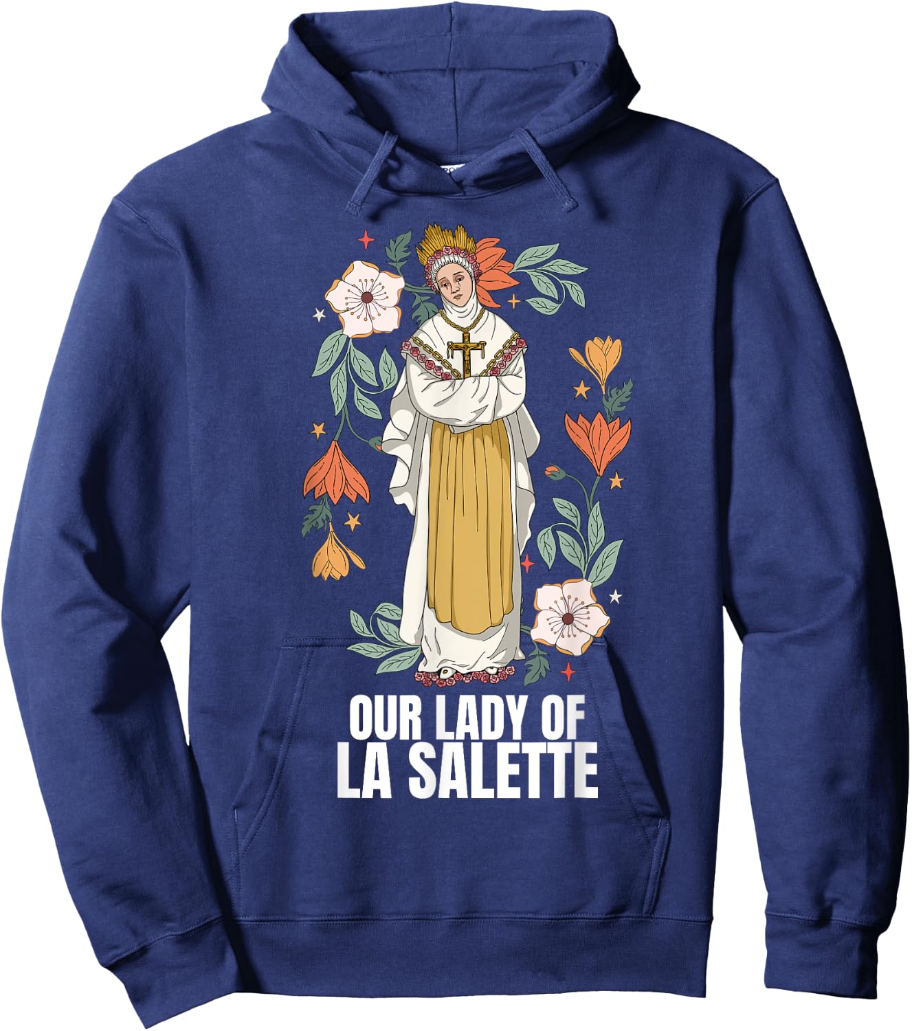 Our Lady Of La Salette Marian Catholic Hoodie - Hoodie | Navy