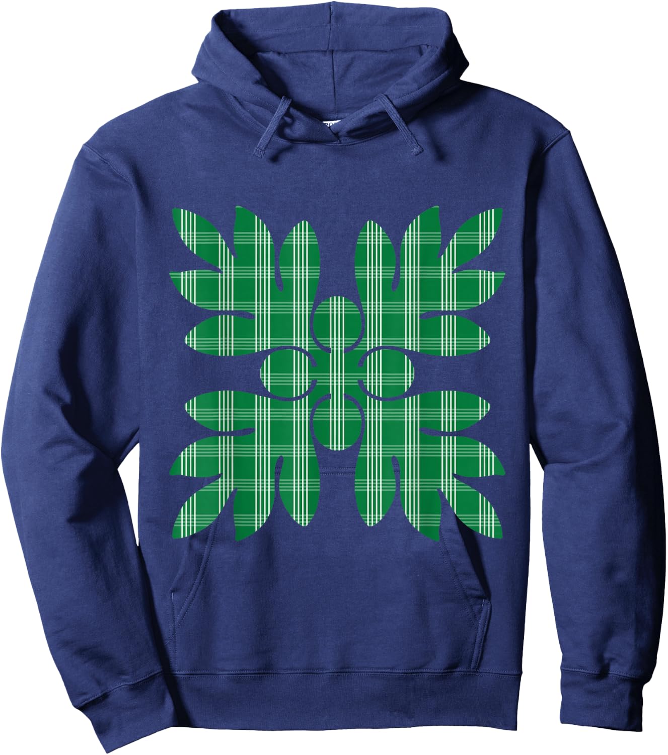 Green Palaka 'Ulu Hoodie - Hoodie | Navy