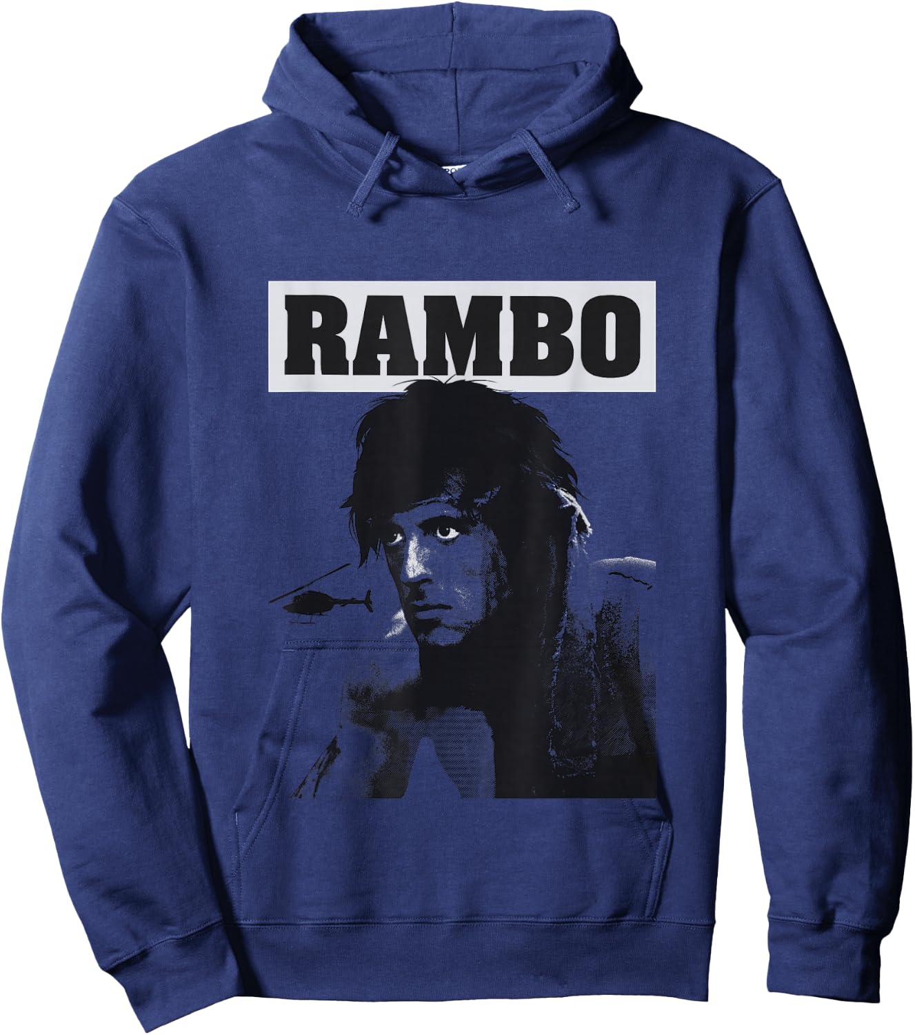 Rambo First Blood Helicopter Poster Hoodie - Hoodie | Navy