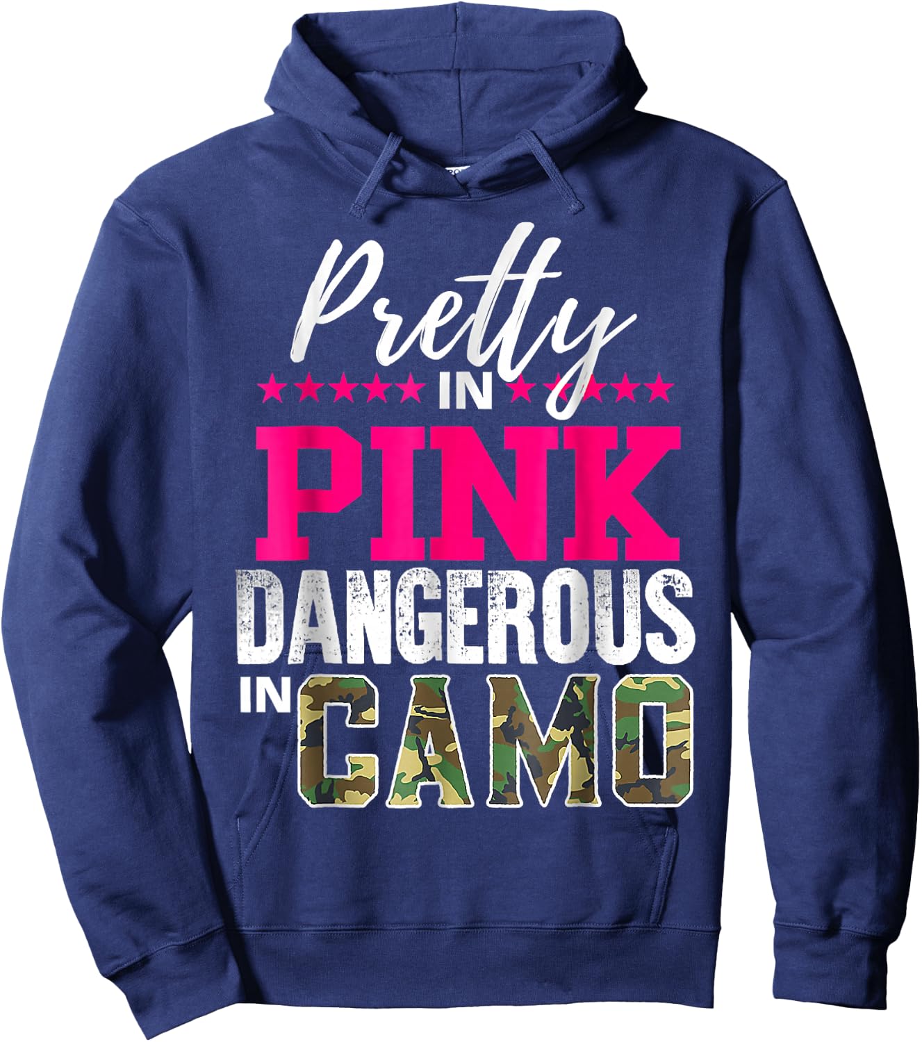 Pretty in Pinks D.angerous in Camo Hunting Girl Hoodie - Hoodie | Navy