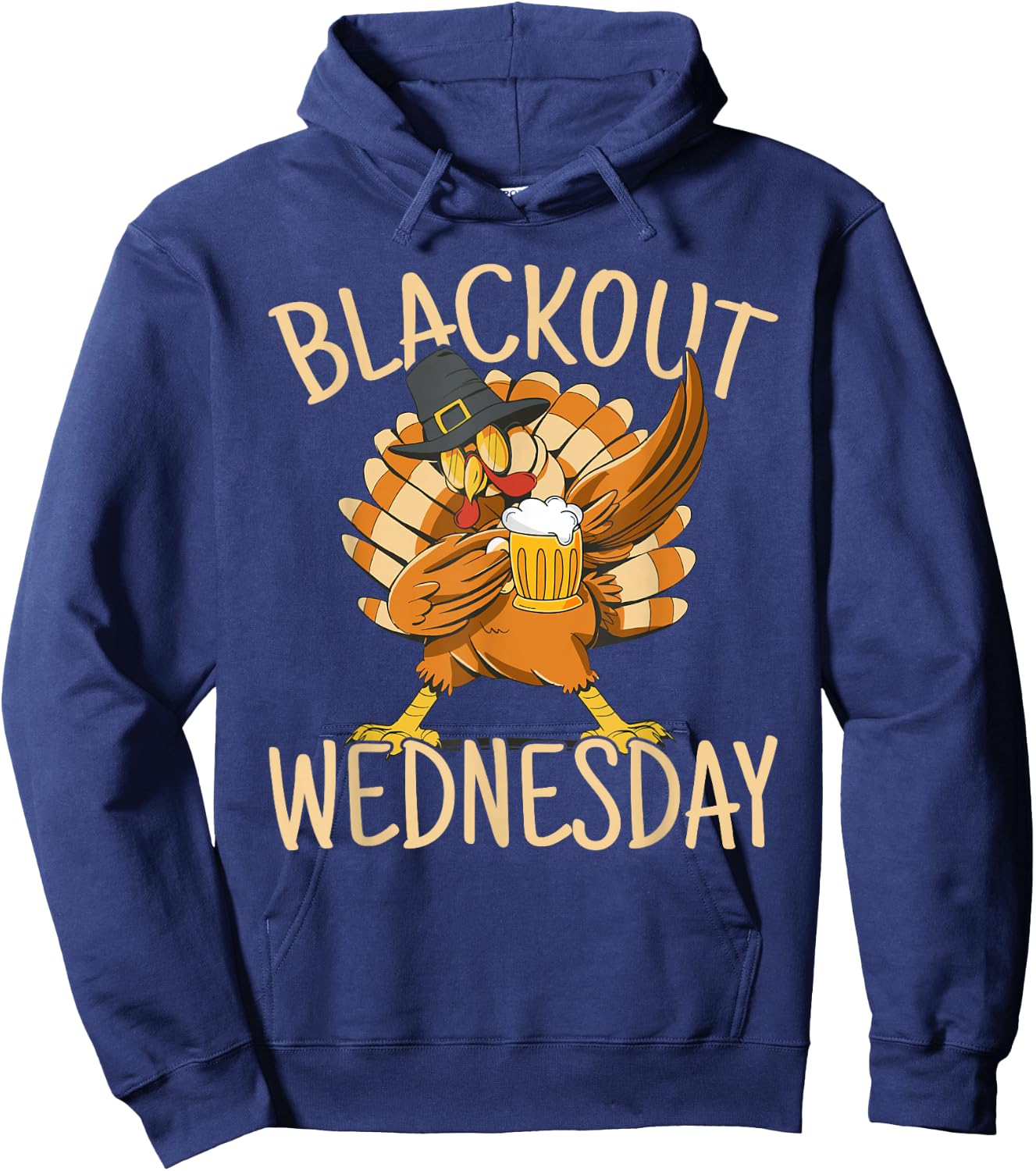 Blackout Wednesday Thanksgiving Party Turkey Hoodie - Hoodie | Navy