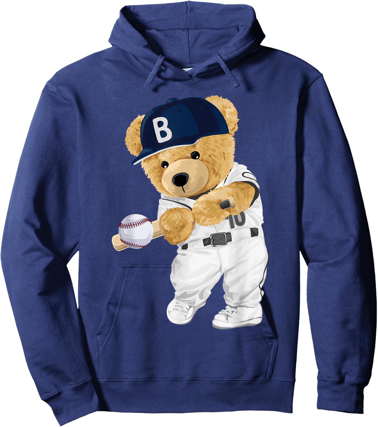 Cute teddy bear baseball hitter Hoodie - Hoodie | Navy