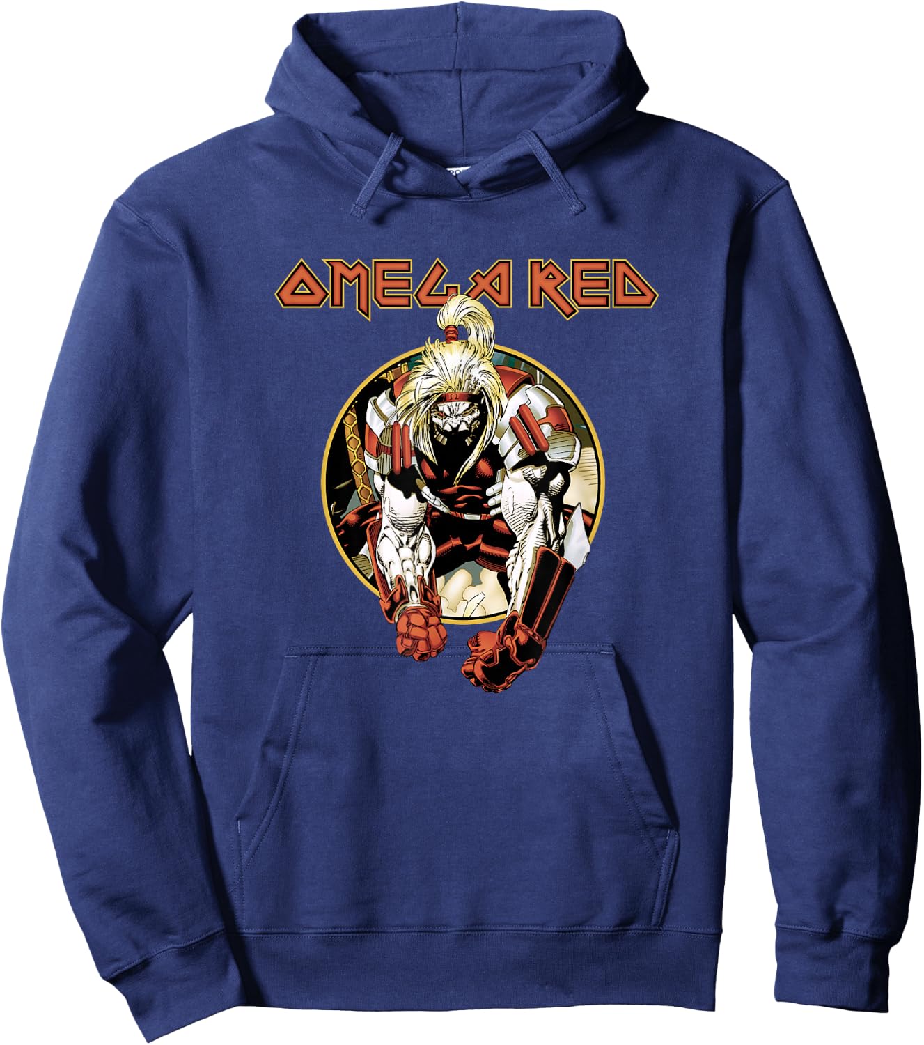 Marvel X-Men Omega Red Vintage Circle Portrait Hoodie - Hoodie | Navy