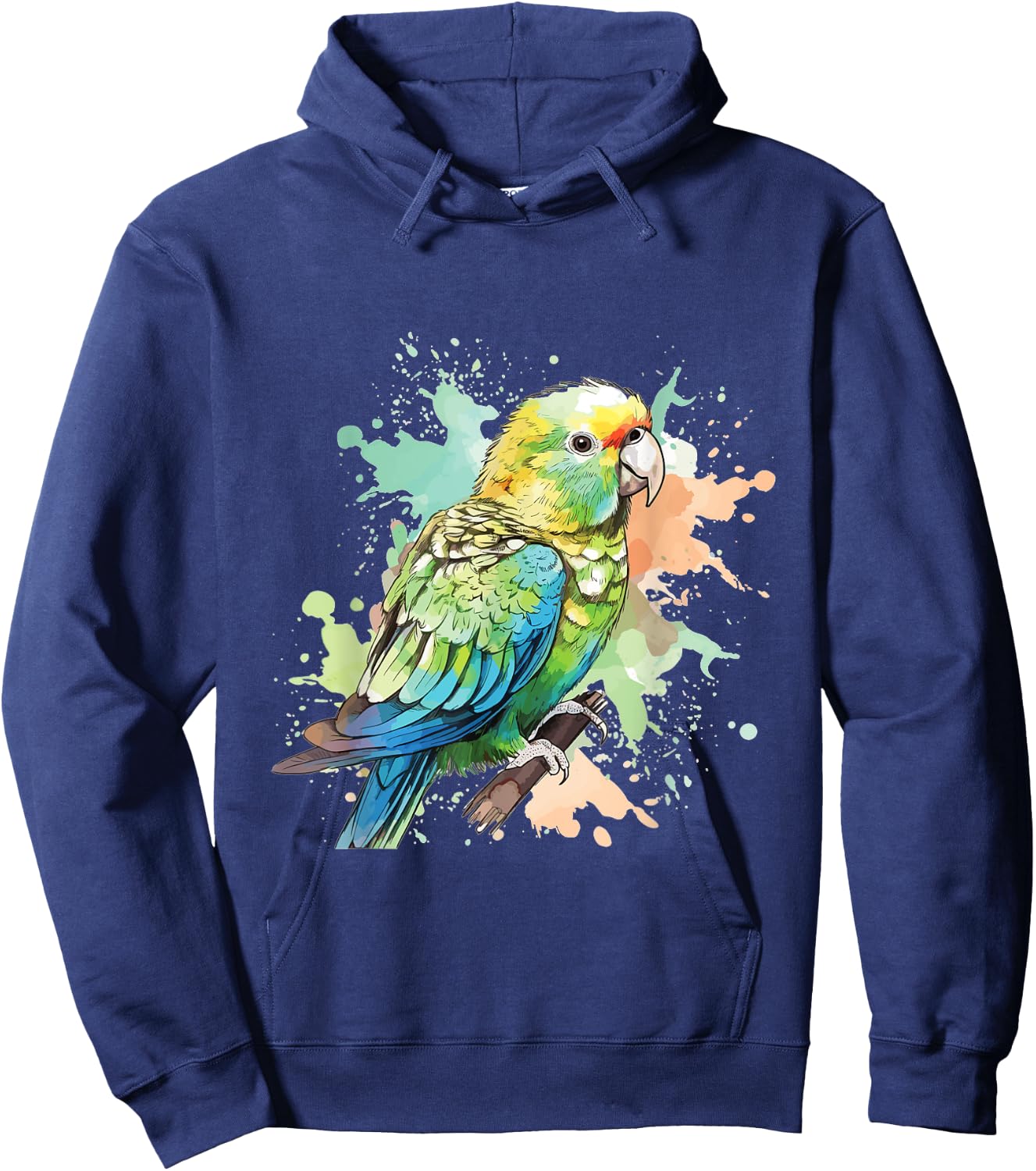 Cute Budgie Watercolor Art Hoodie - Hoodie | Navy