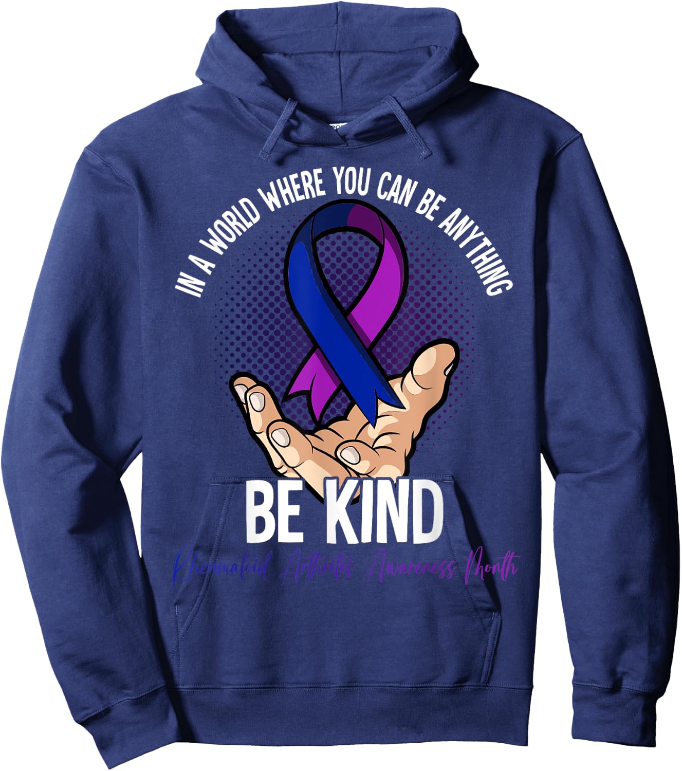 Rheumatoid Arthritis Awareness Month Hoodie - Hoodie | Navy