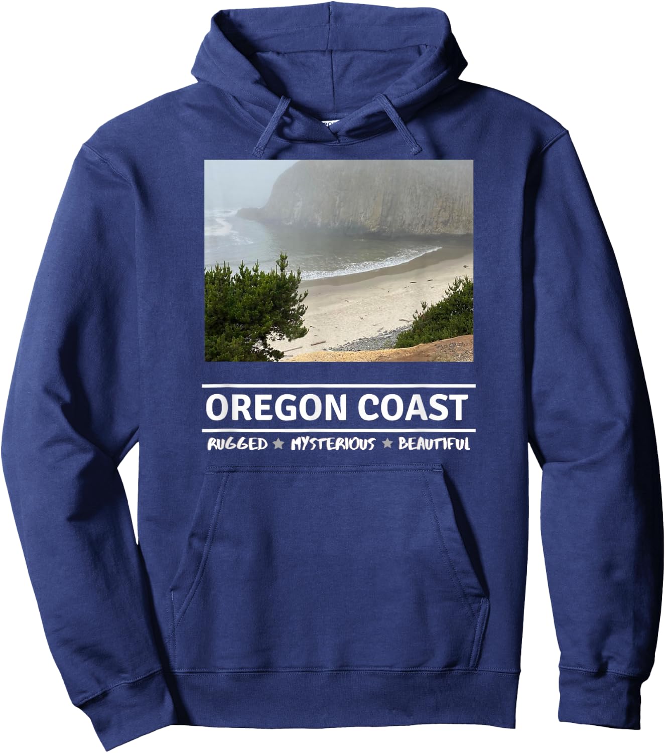 Oregon Coast, Rugged, Mysterious, Beautiful. Hoodie - Hoodie | Navy