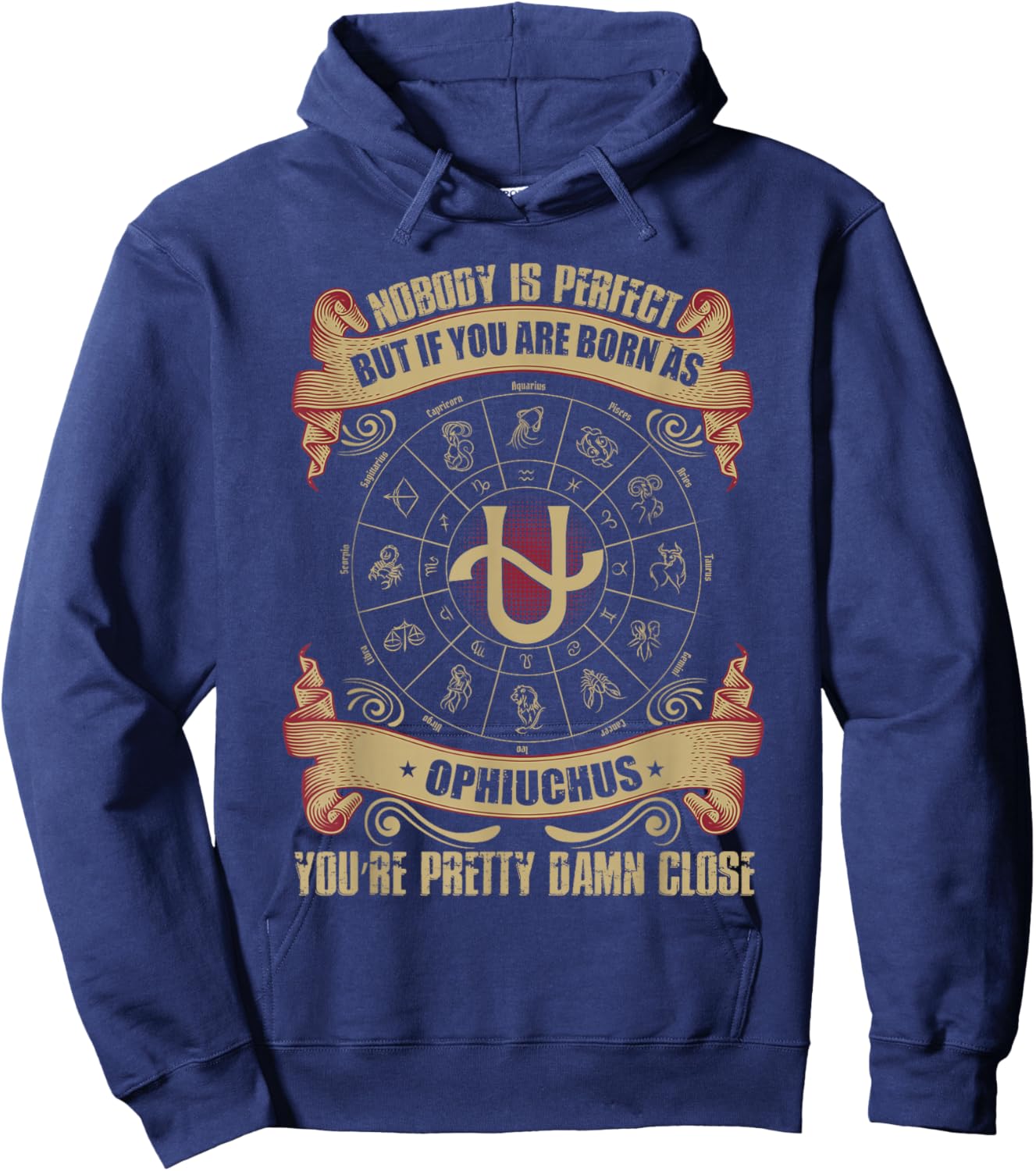 Fancy Ophiuchus November Zodiac Design Hoodie - Hoodie | Navy