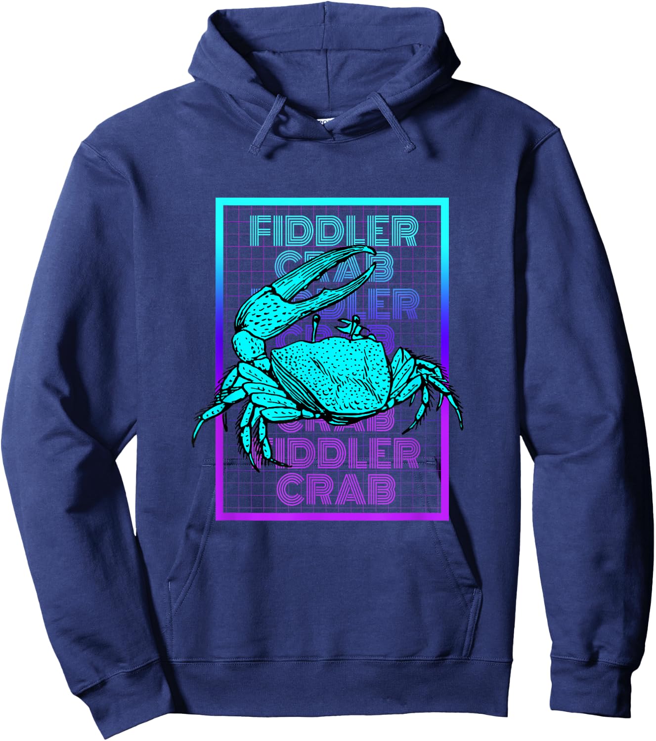 Fiddler Crab Vintage Retro Fiddler Crab Hoodie - Hoodie | Navy