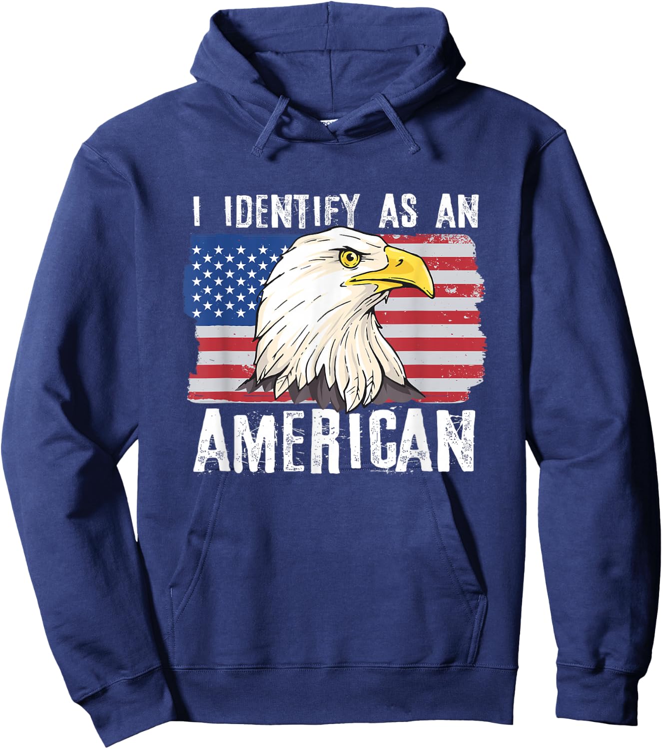 I Identify As An American Proud US American Hoodie - Hoodie | Navy