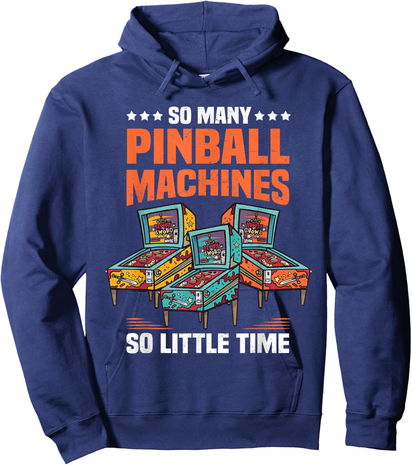 Pinball Machine Retro Gaming Pinball Hoodie - Hoodie | Navy