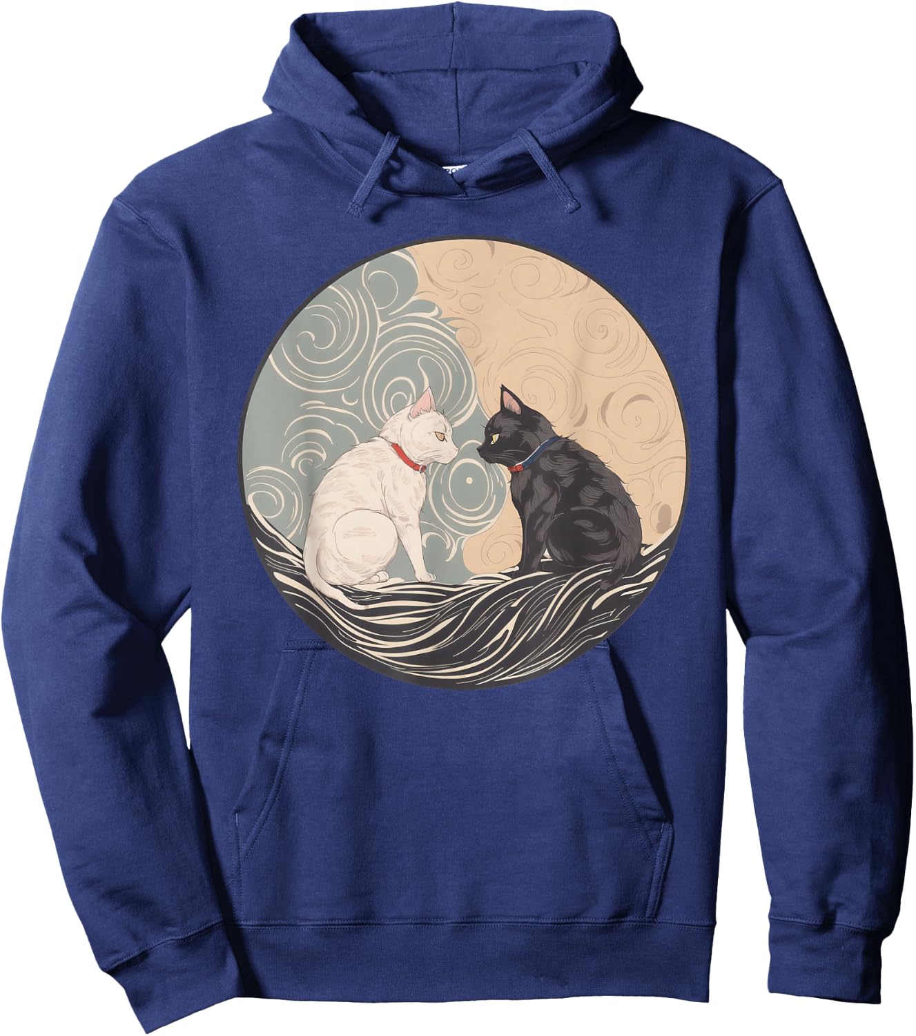 Ukiyo-e Cats Hoodie - Hoodie | Navy