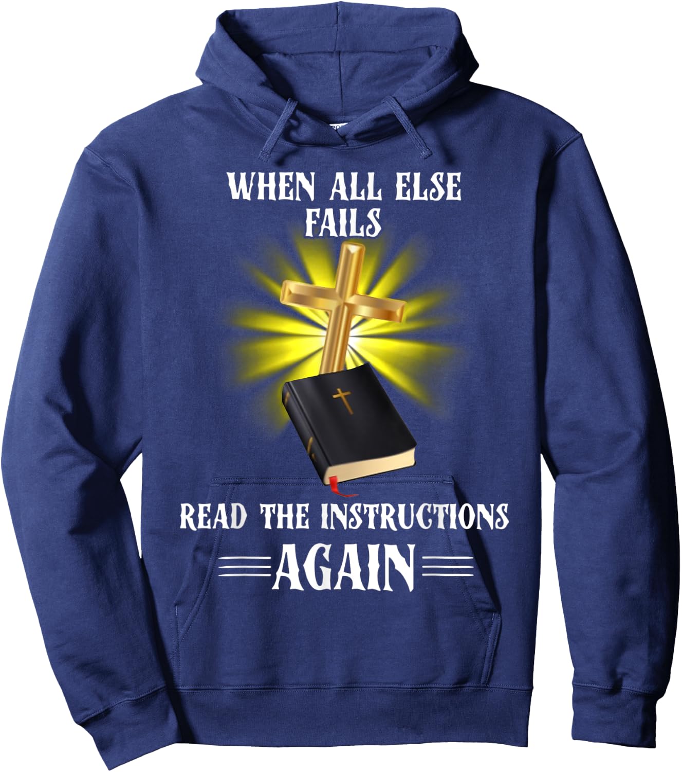 When All Else Fails Read the Instructions Again Hoodie - Hoodie | Navy