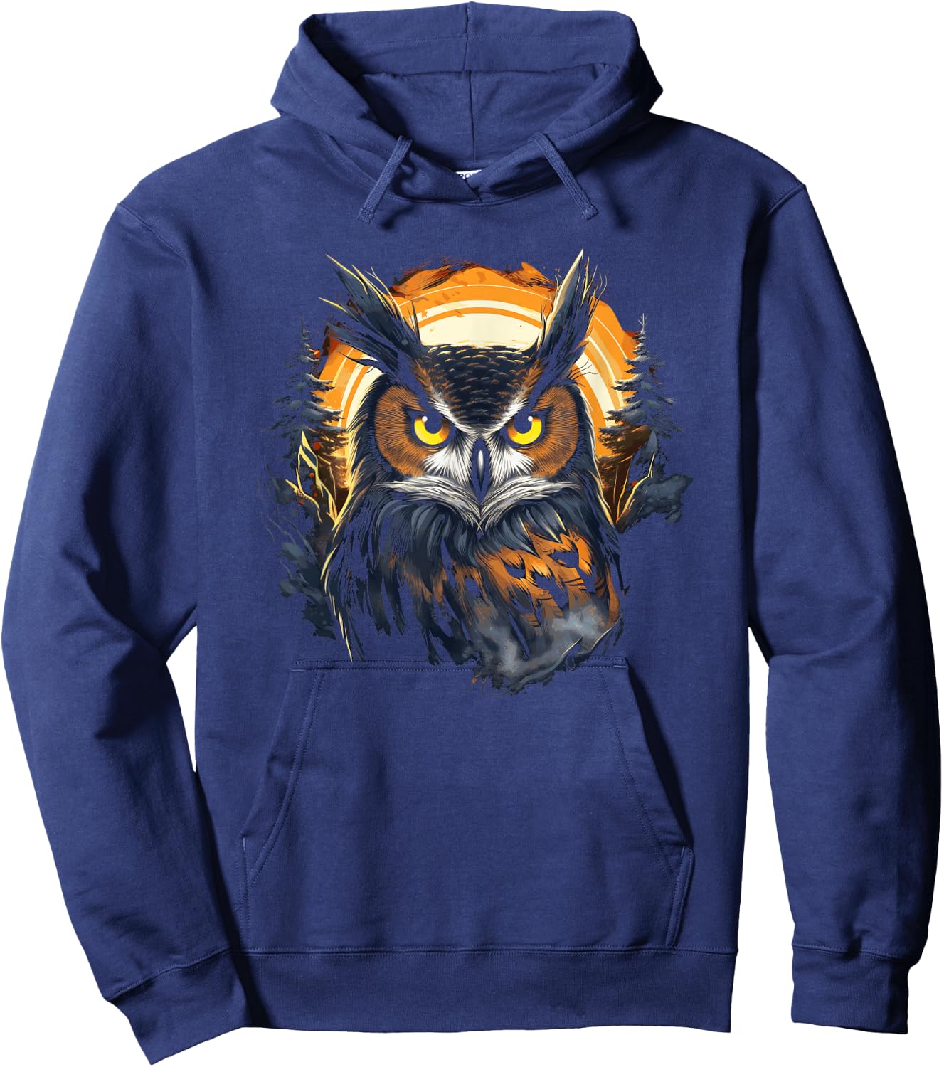 Great Horned Owl Hoodie - Hoodie | Navy