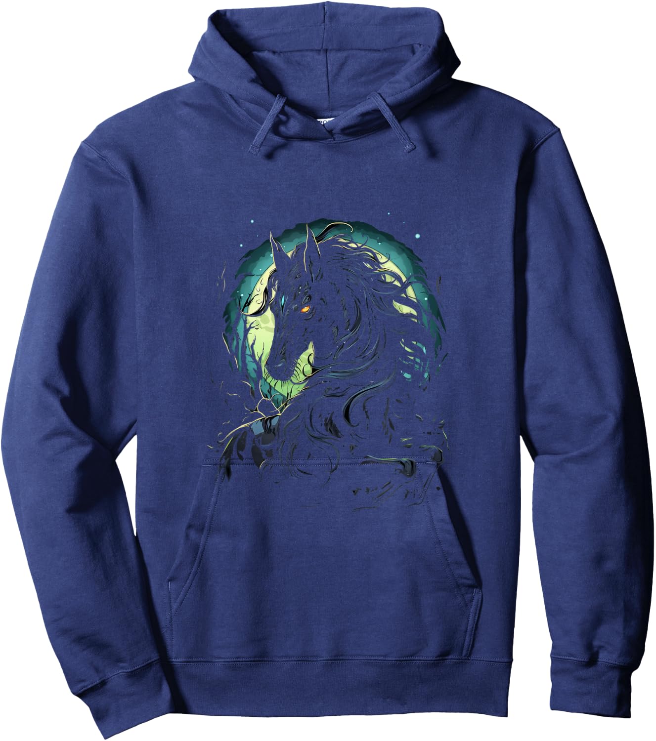 Gothic Horse Creepy Dark Horses Animal Goth Hoodie - Hoodie | Navy