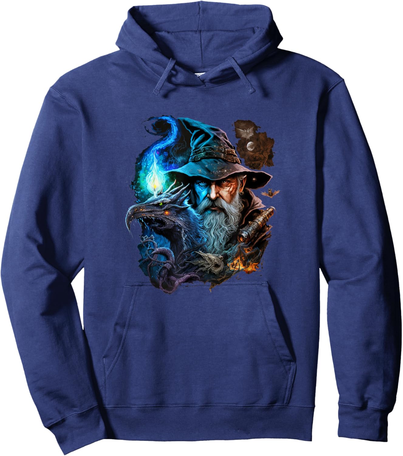 Retro Magical Wizard Fantasy Hoodie - Hoodie | Navy