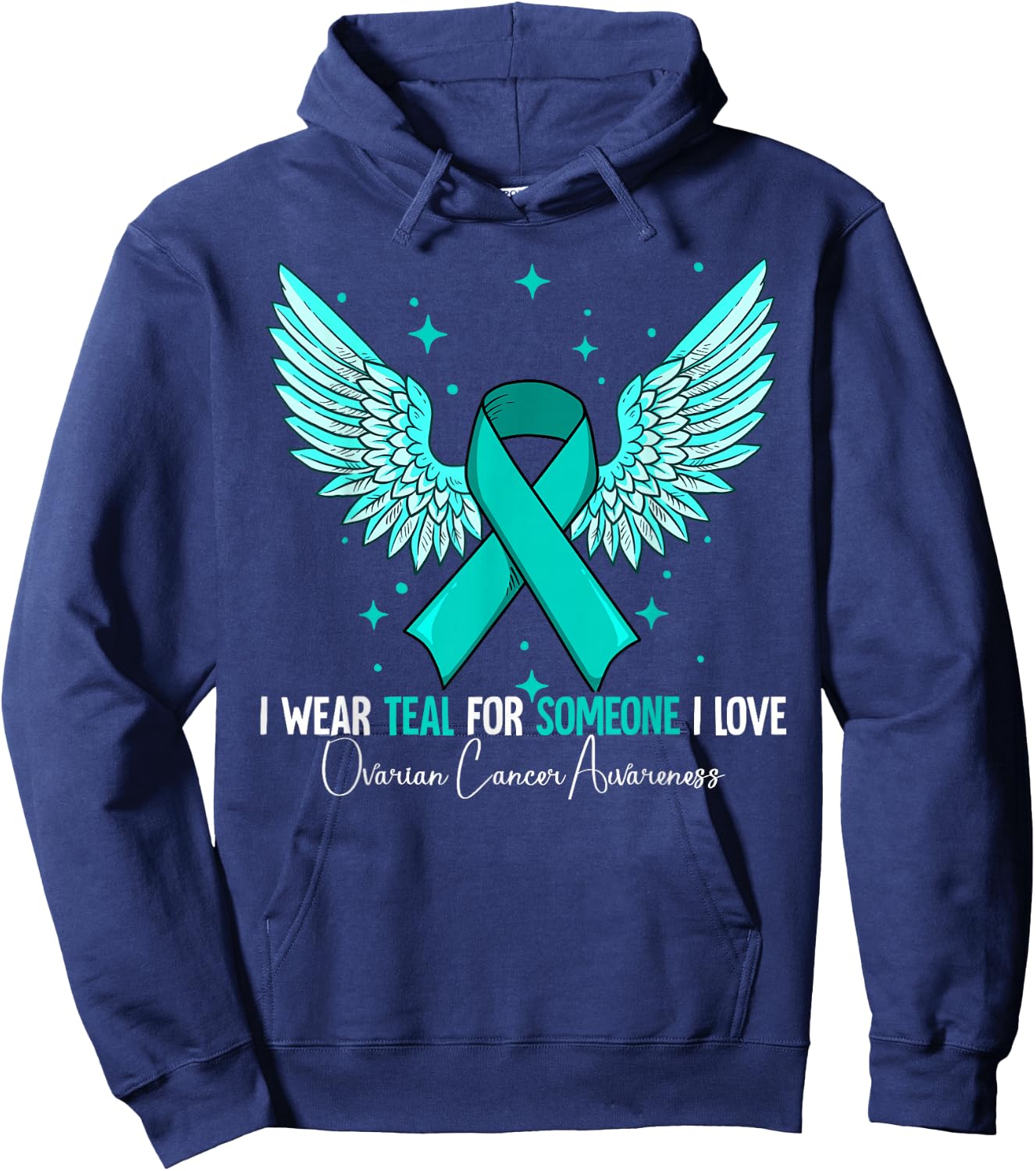 Ovarian Cancer Awareness Hoodie - Hoodie | Navy