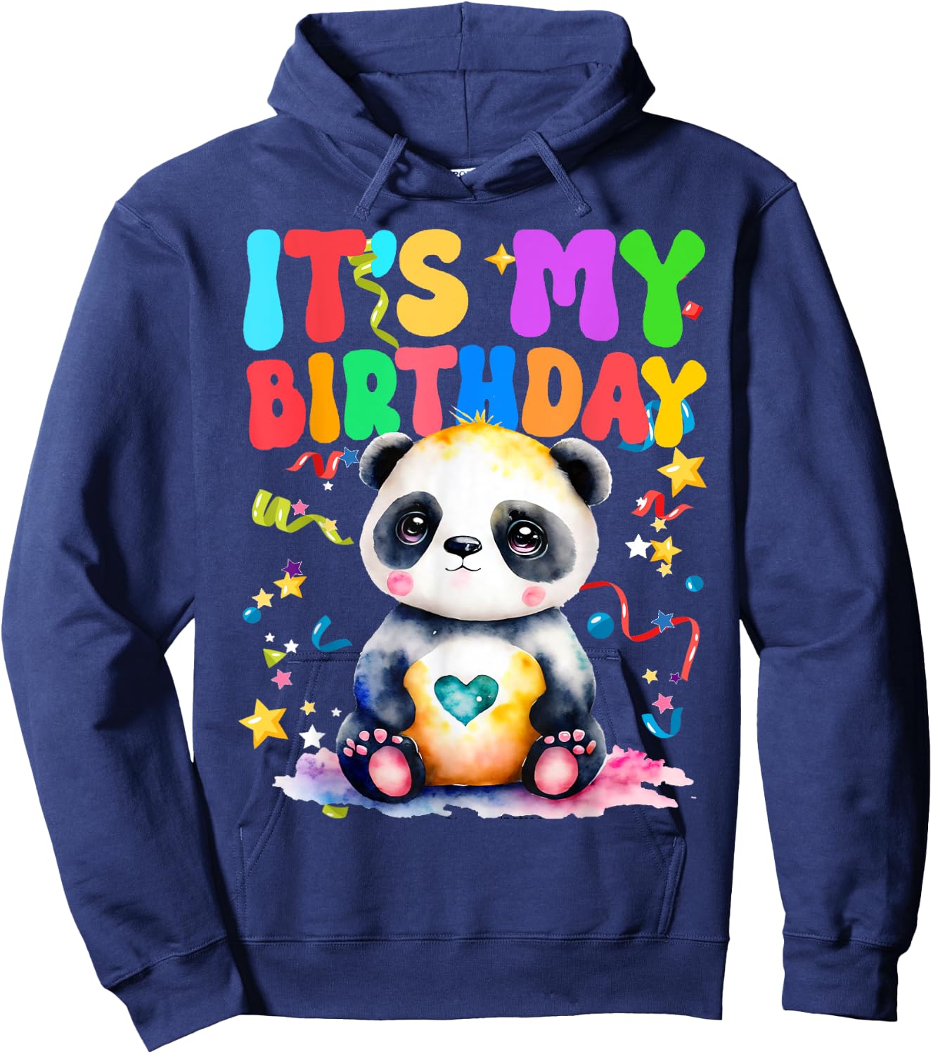 Panda Birthday For Kids It's My Birthday Panda Hoodie - Hoodie | Navy