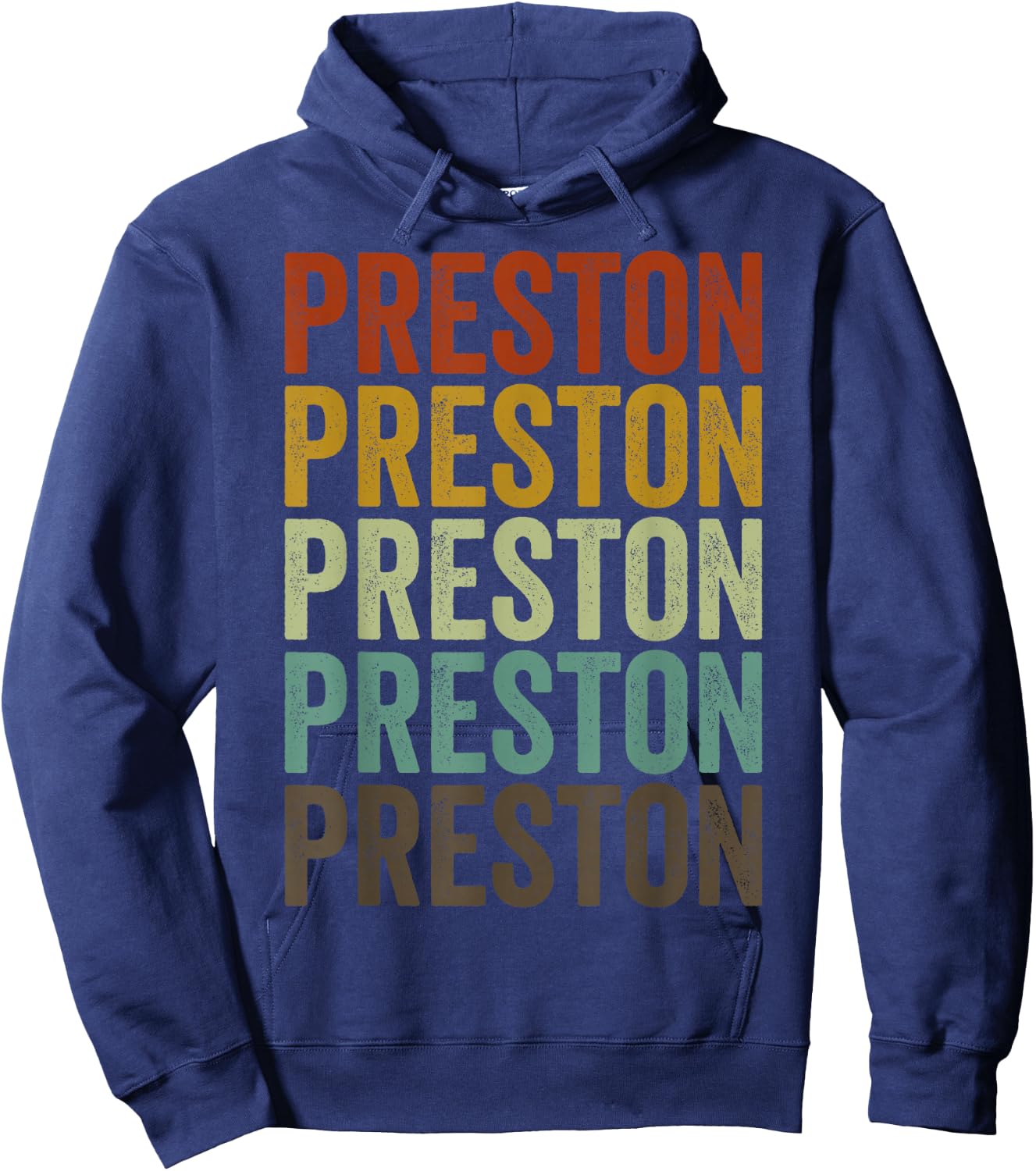 Preston City Retro Hoodie - Hoodie | Navy
