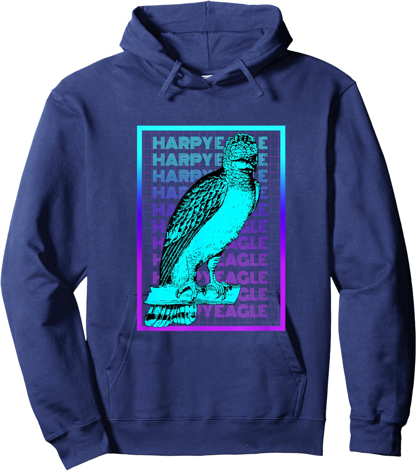 Harpy Eagle Bird Vintage Retro Harpy Eagle Hoodie - Hoodie | Navy