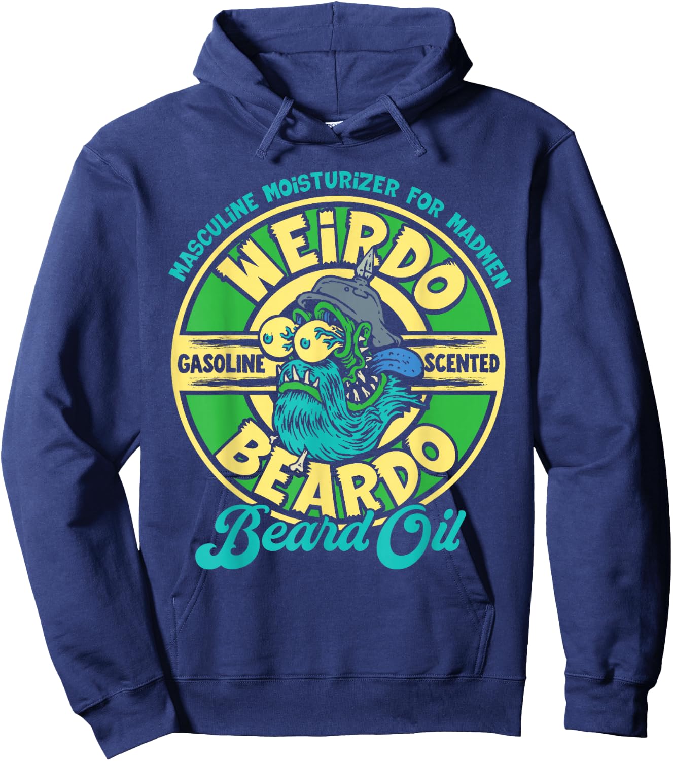 Monster Weirdo Beardo Gas Scented Beard Oil Hoodie - Hoodie | Navy