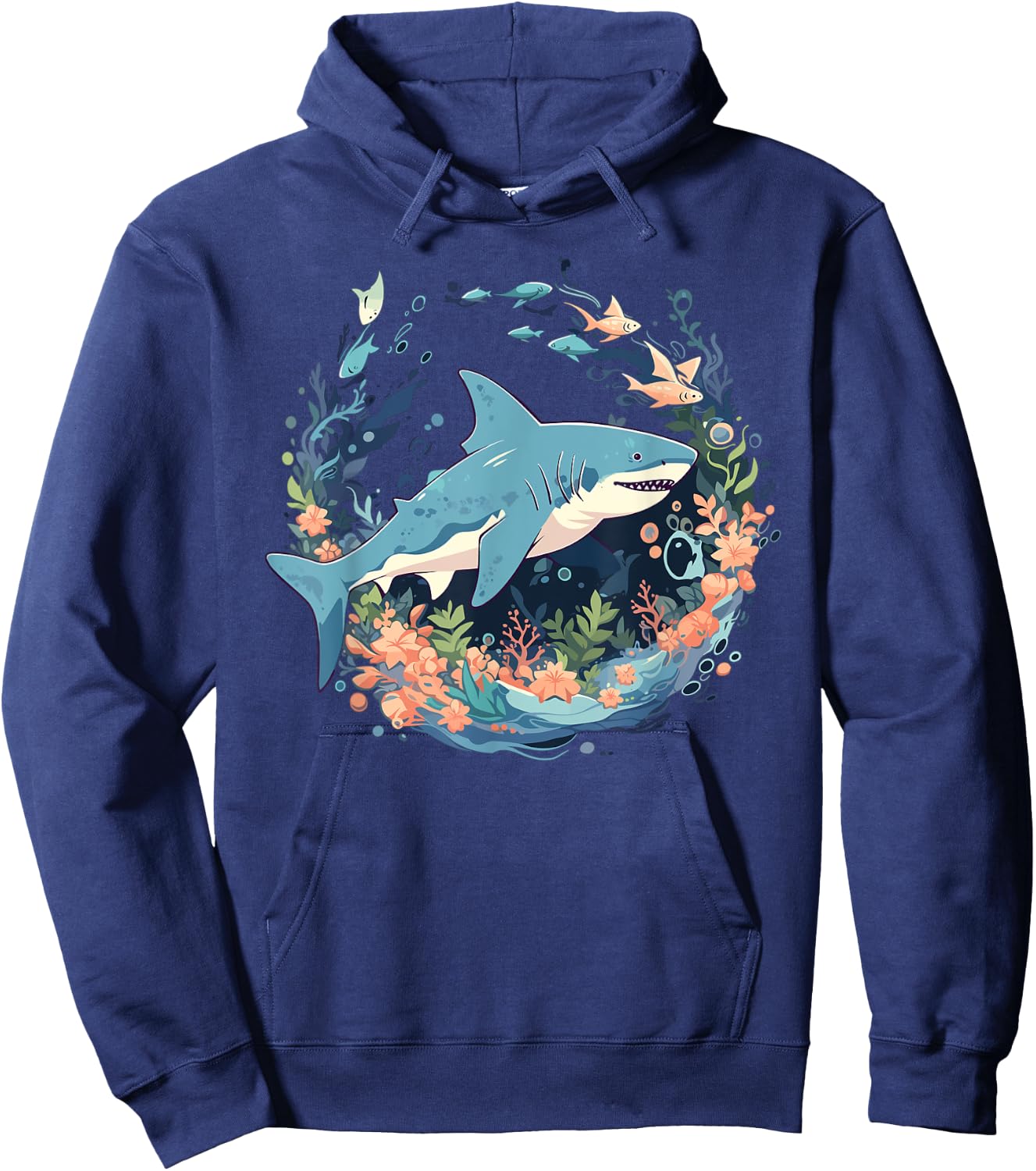 Cottacecore Goth Shark Kids Funny Shark Hoodie - Hoodie | Navy
