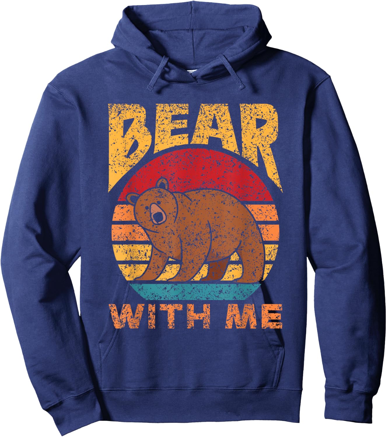 Bear With Me Pun Bears Animal Lover Bear Hoodie - Hoodie | Navy
