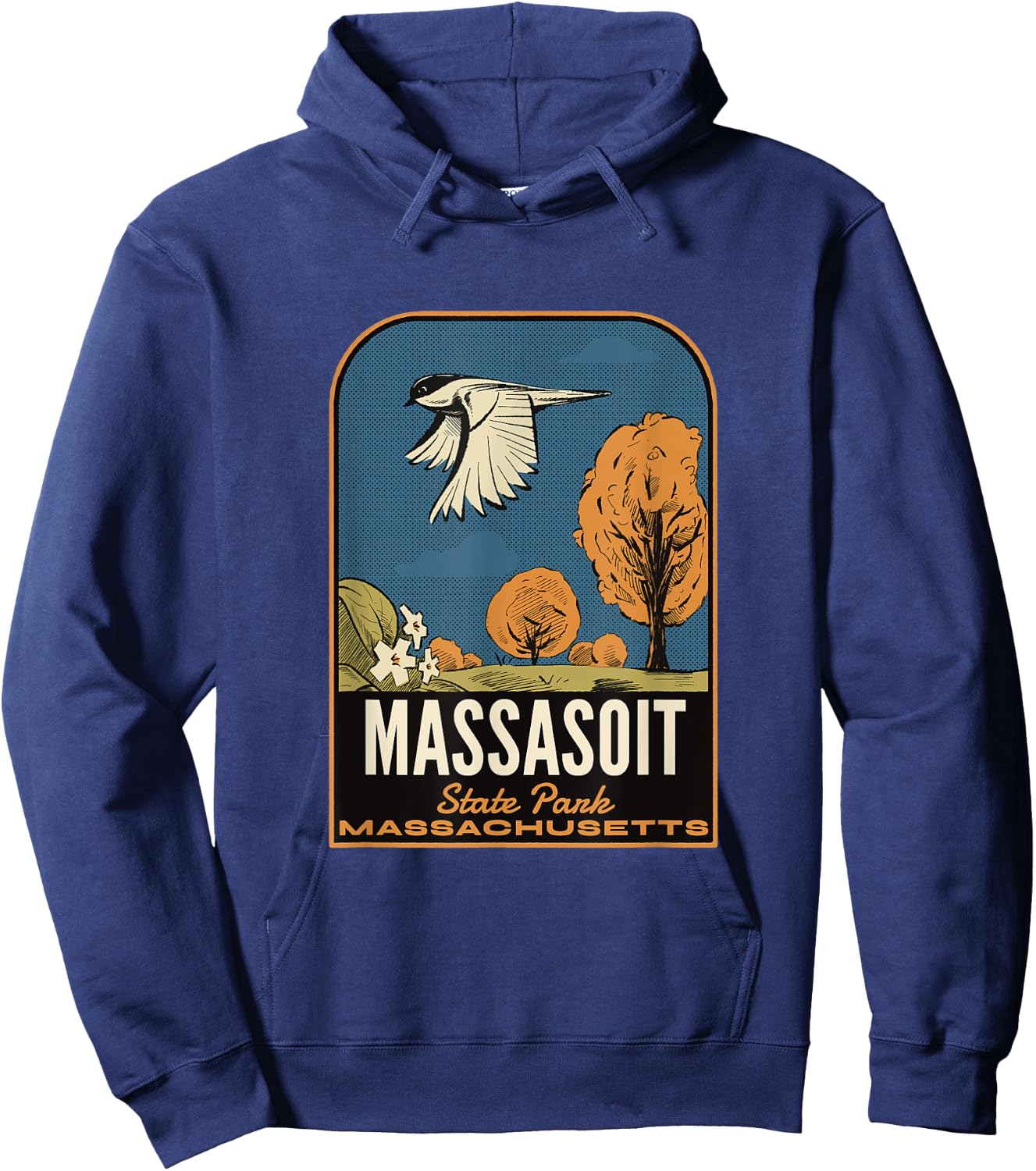 Massasoit State Park MA Vintage Travel Hoodie - Hoodie | Navy