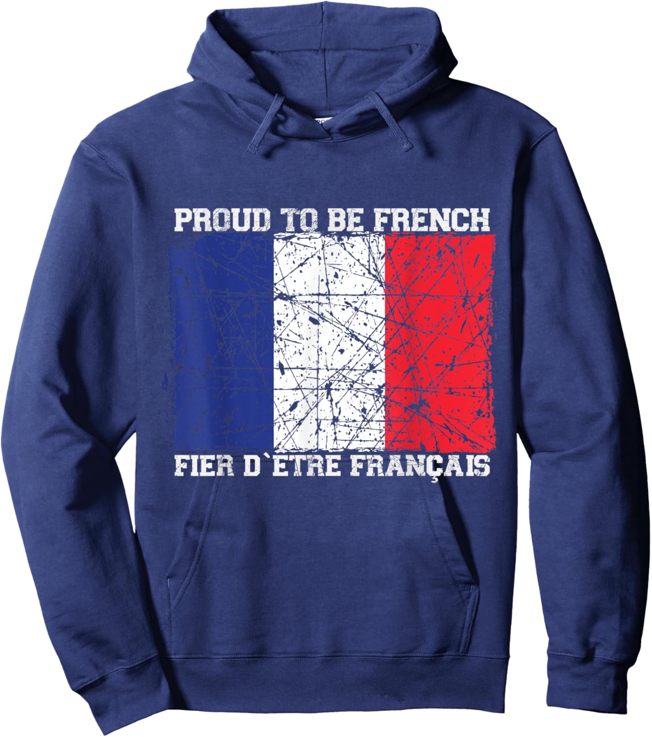 I am proud to be French with French flag Hoodie - Hoodie | Navy