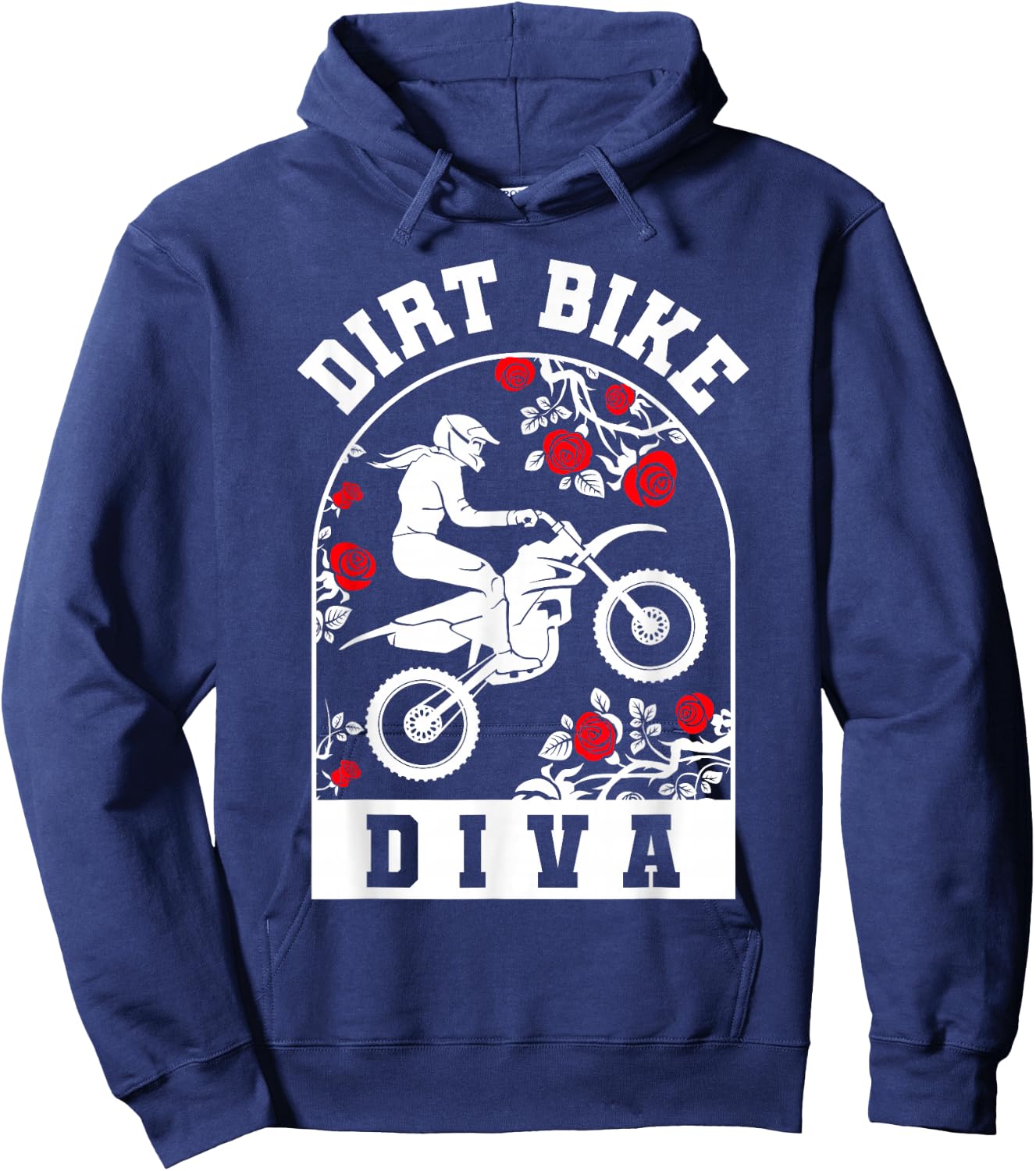 Dirt Bike Diva | Dirt Biking | Girls Dirt Bike Hoodie - Hoodie | Navy