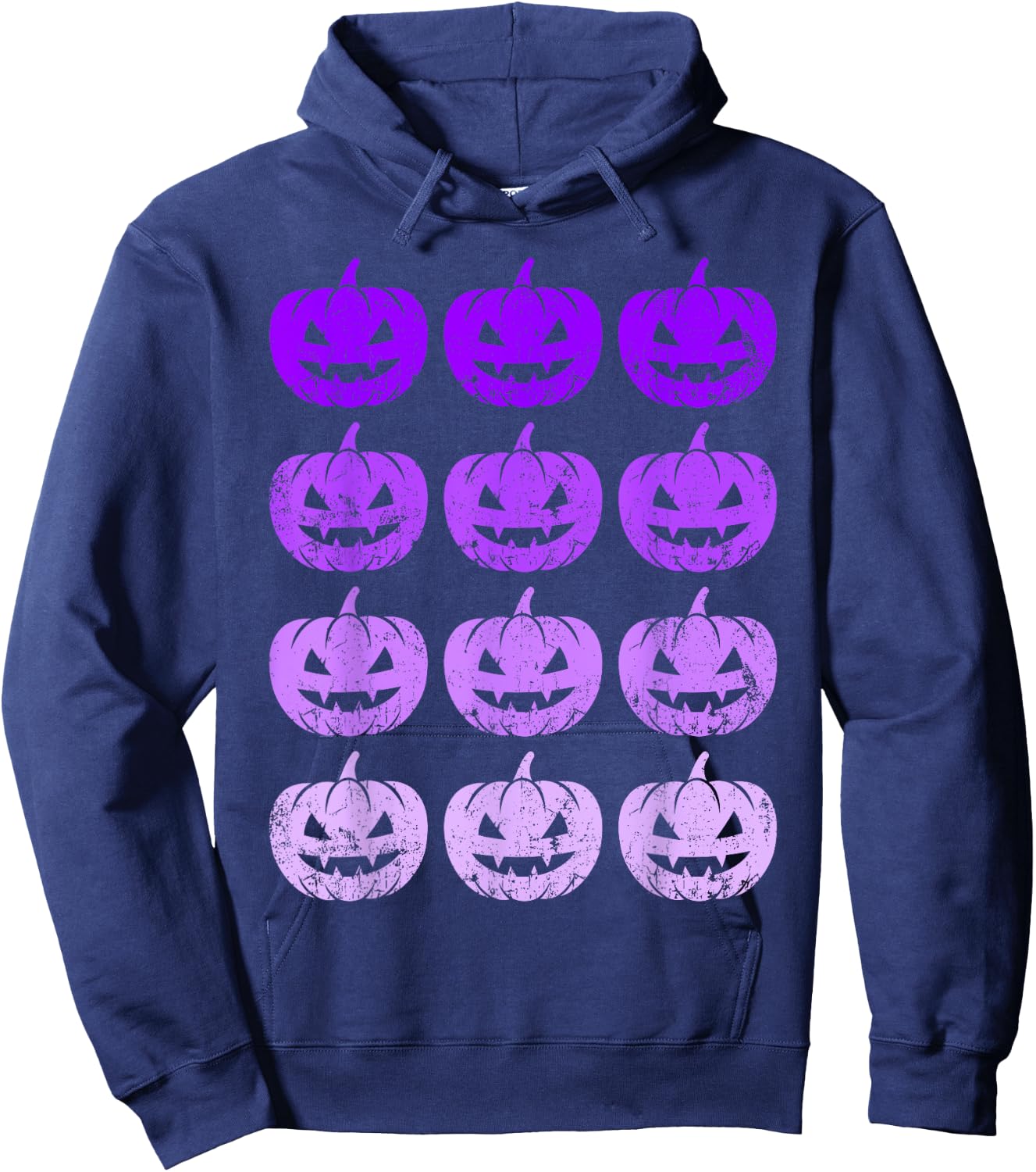 Halloween pumpkins, purple Hoodie - Hoodie | Navy
