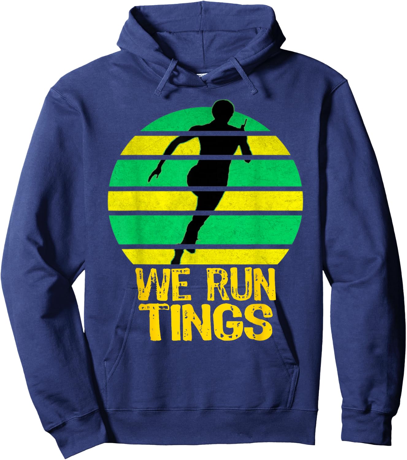 Jamaica Track Quote Hoodie - Hoodie | Navy