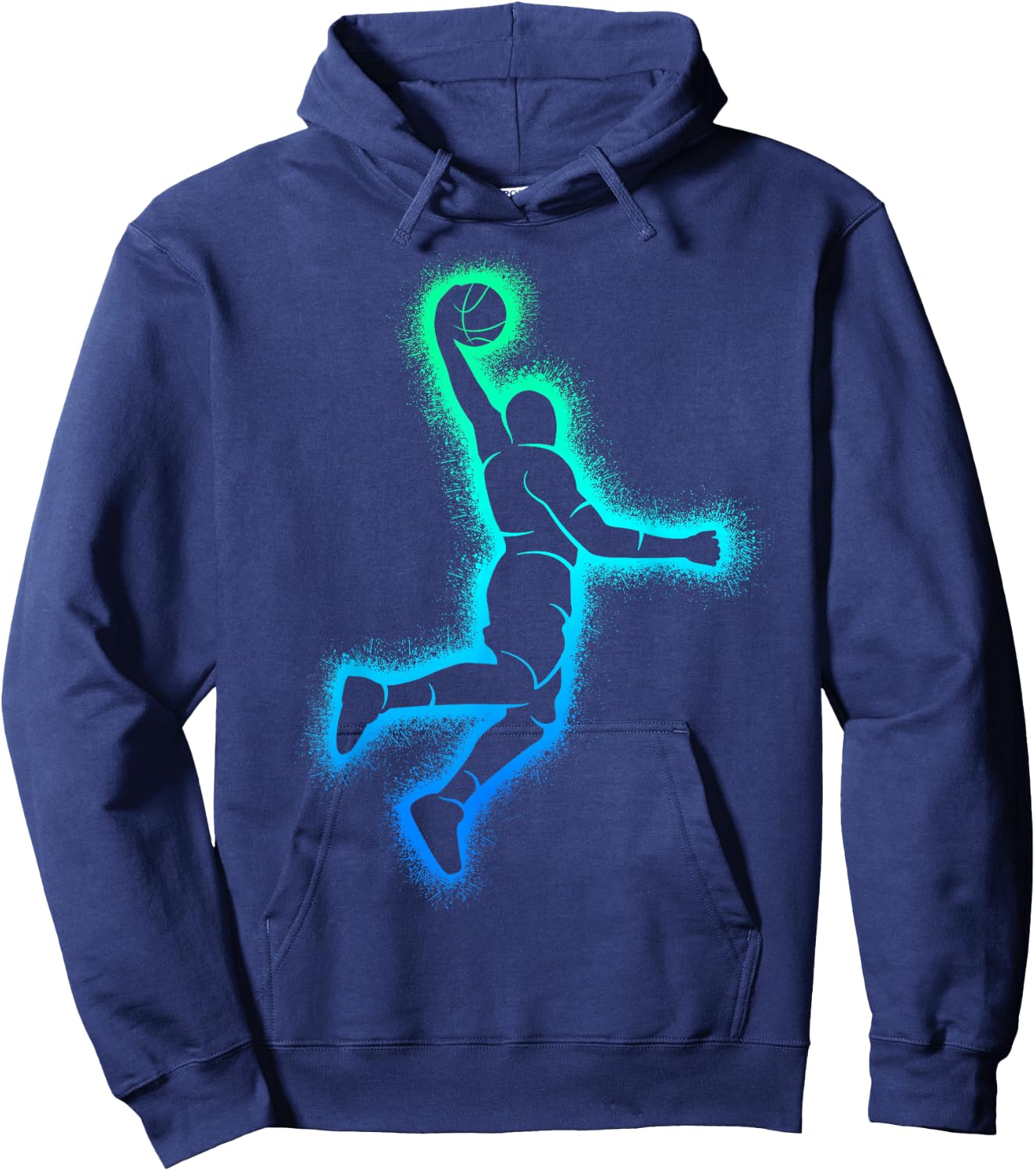 Basketball Player Dunking Men Basketball Boys Hoodie - Hoodie | Navy