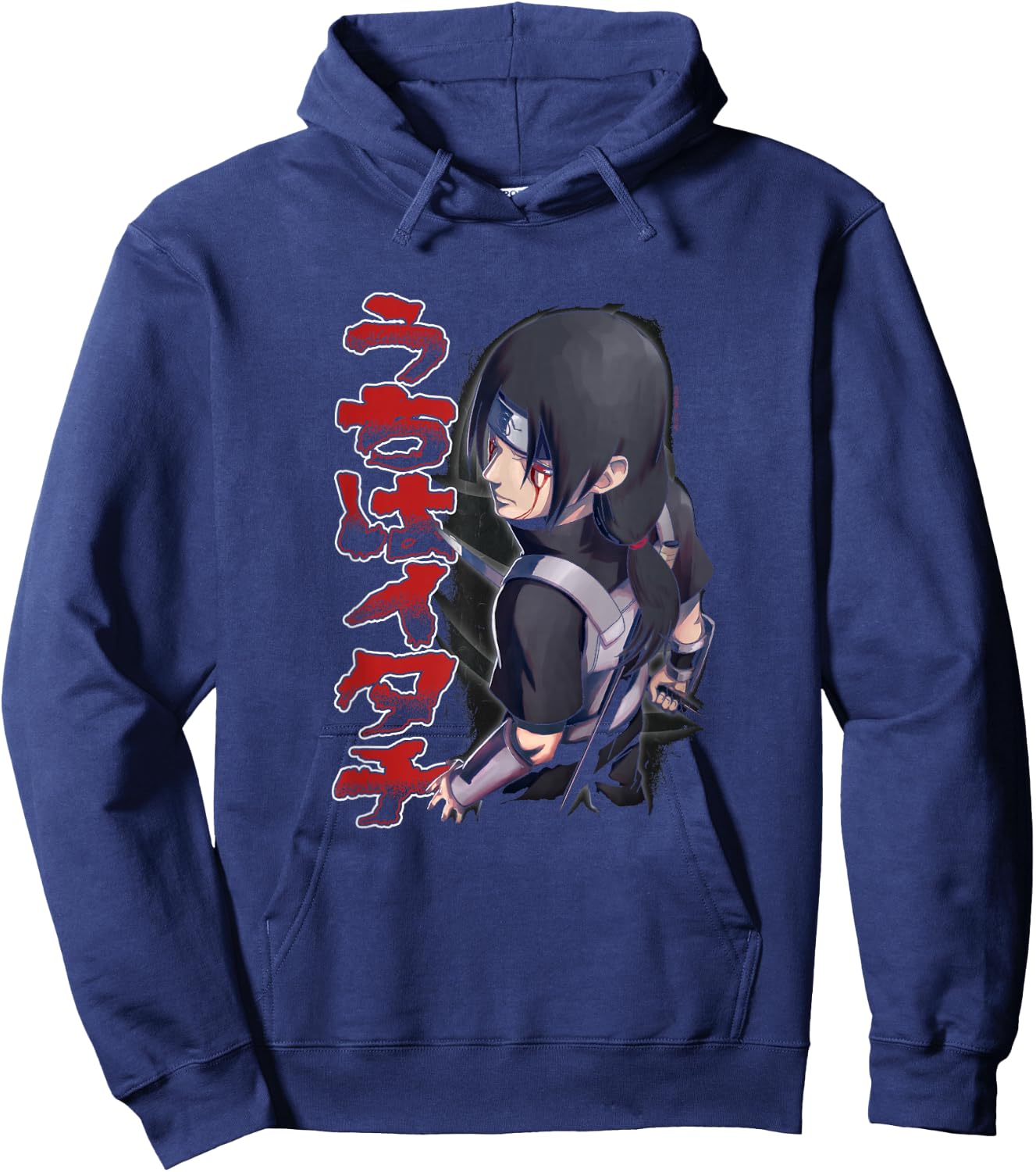 Naruto Shippuden Itachi Stance & Kanji Hoodie - Hoodie | Navy