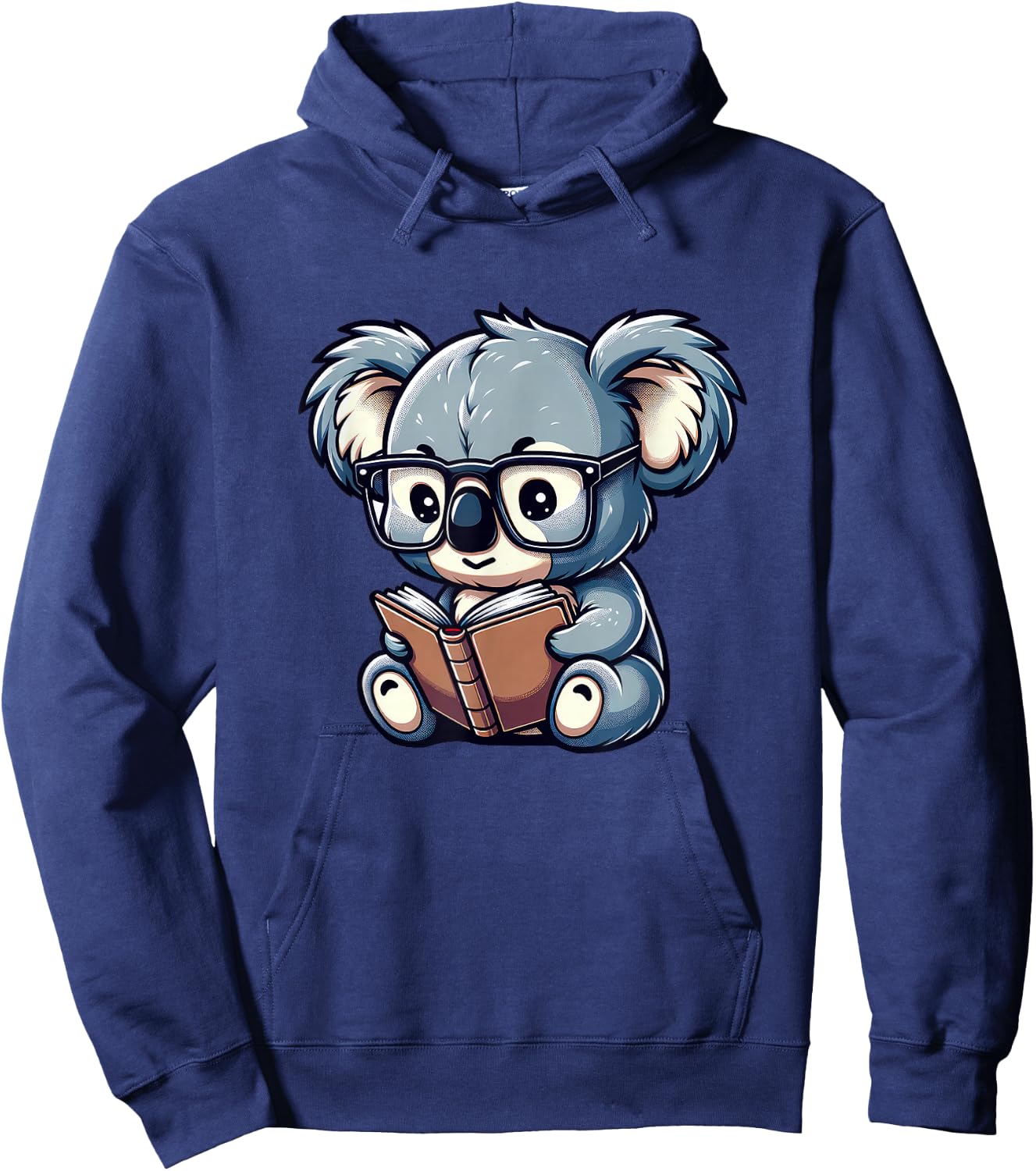 Koala Kawaii Bookworm Librarian Hoodie - Hoodie | Navy