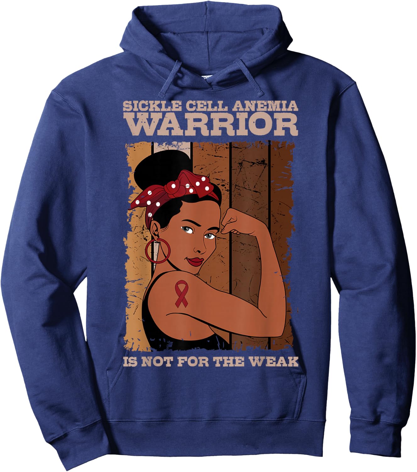 Sickle Cell Disease Warrior Awareness Blood SCD Hoodie - Hoodie | Navy