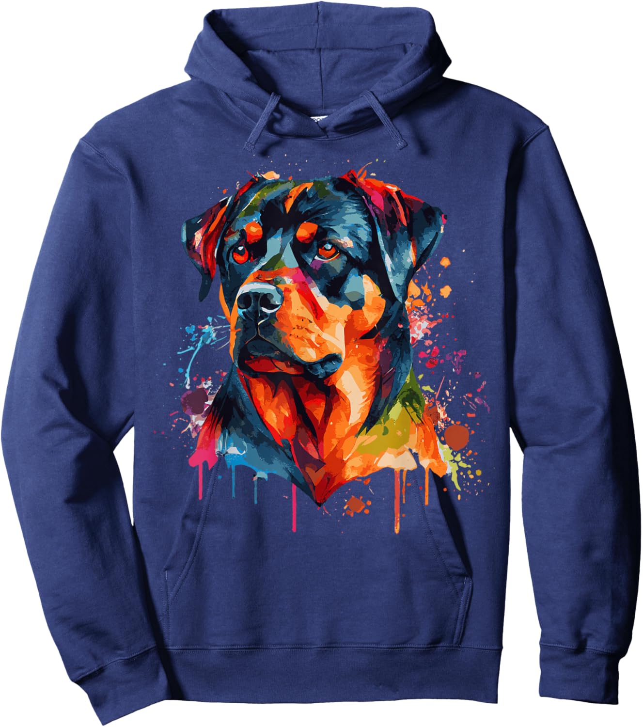 Watercolor Rottweiler Colorful Rottie Dog Lover Hoodie - Hoodie | Navy